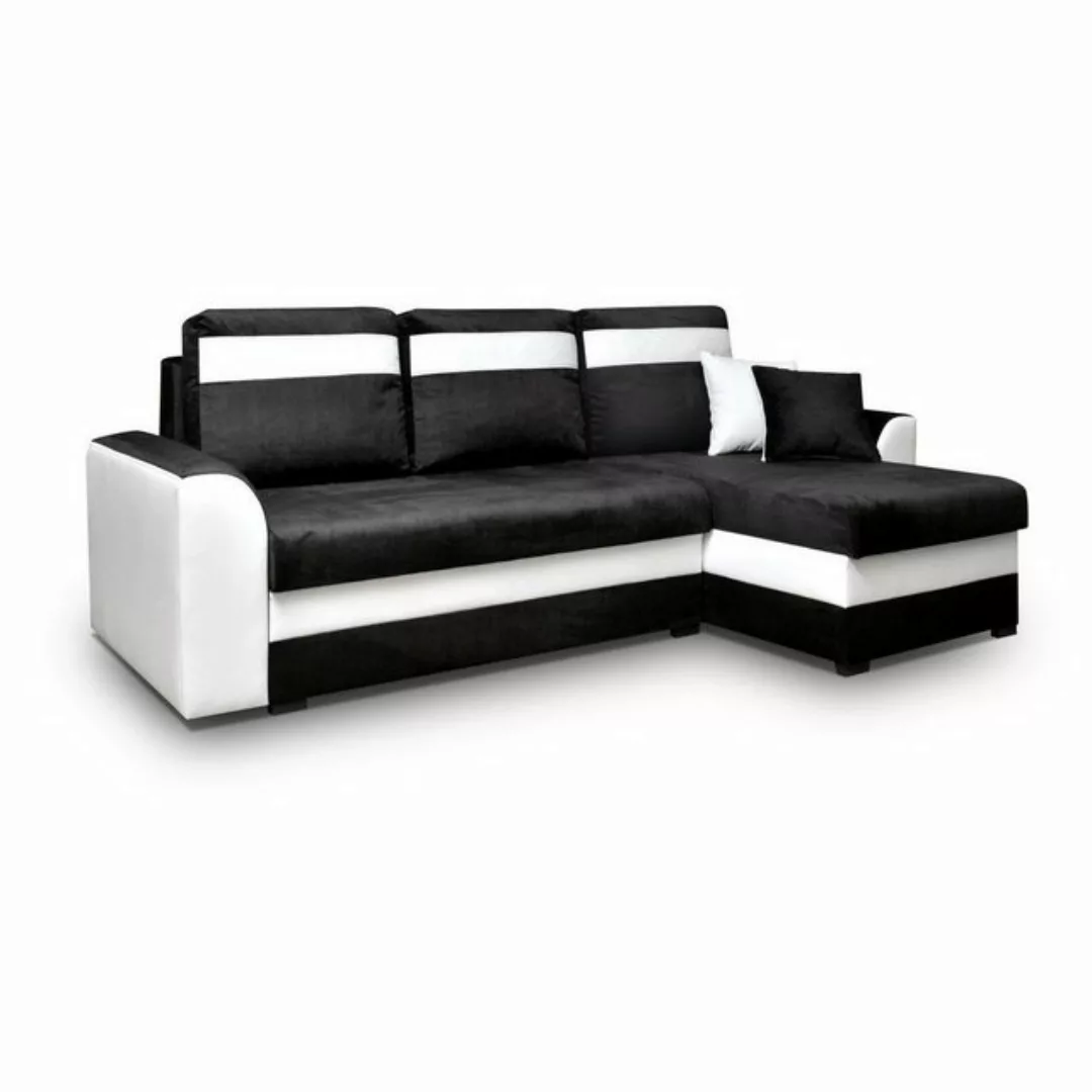 MOEBLO Ecksofa TOMMY, Eckcouch mit Bettfunktion Couch L-Form Polstergarnitu günstig online kaufen