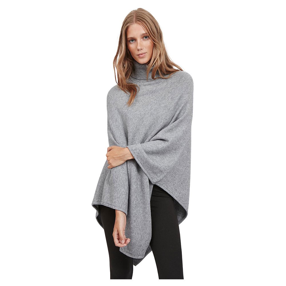 Vila Ril Poncho One Size Medium Grey Melange günstig online kaufen