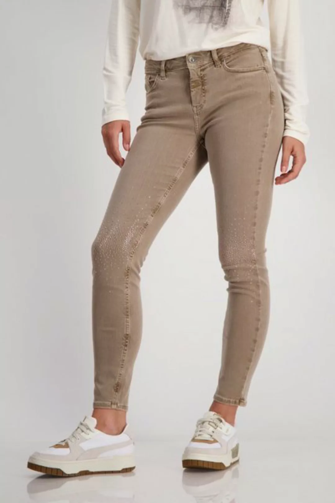 Monari 5-Pocket-Jeans Hose espresso günstig online kaufen