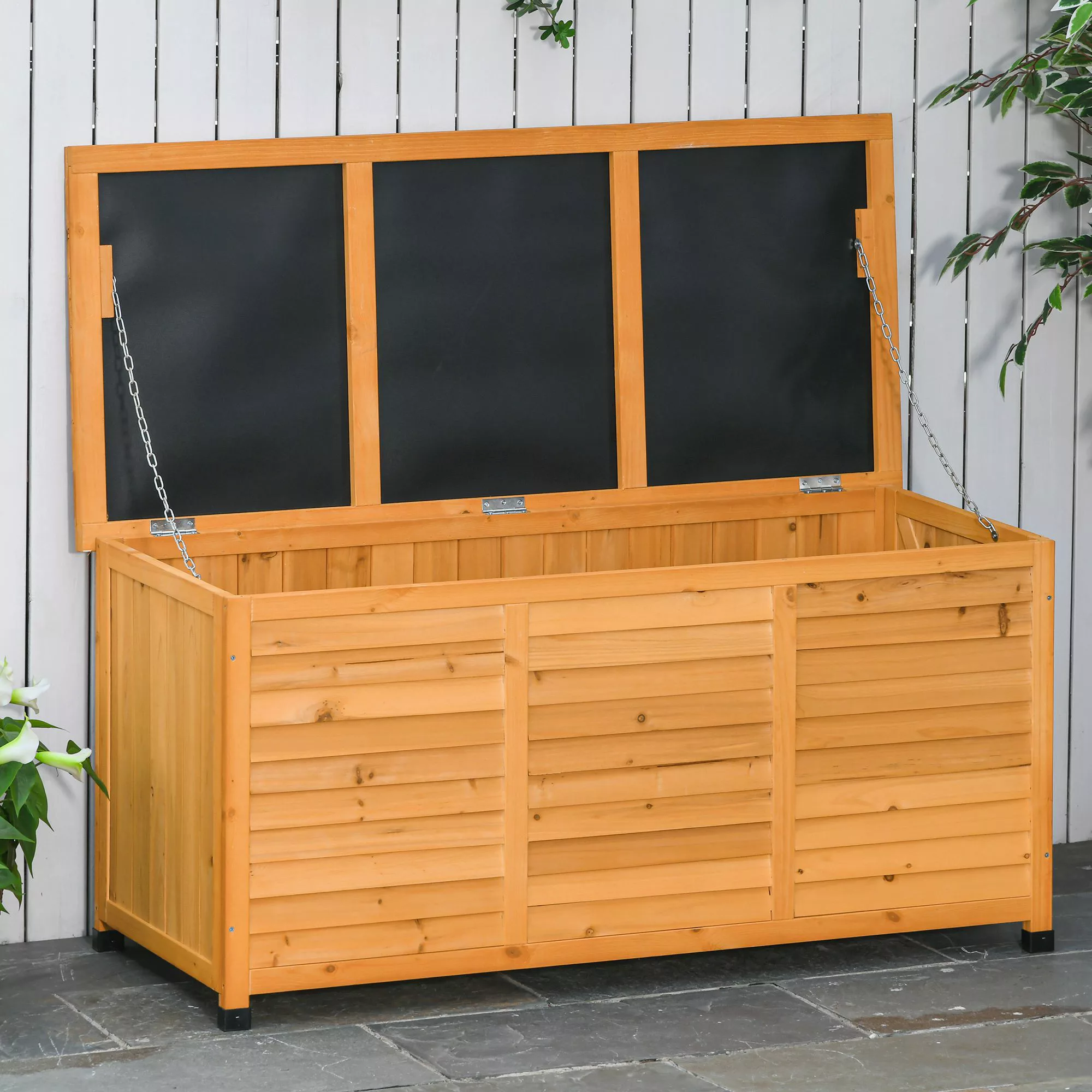 Outsunny Gartenschrank Gerätehaus Gerätescharank wasserbeständig Tannenholz günstig online kaufen