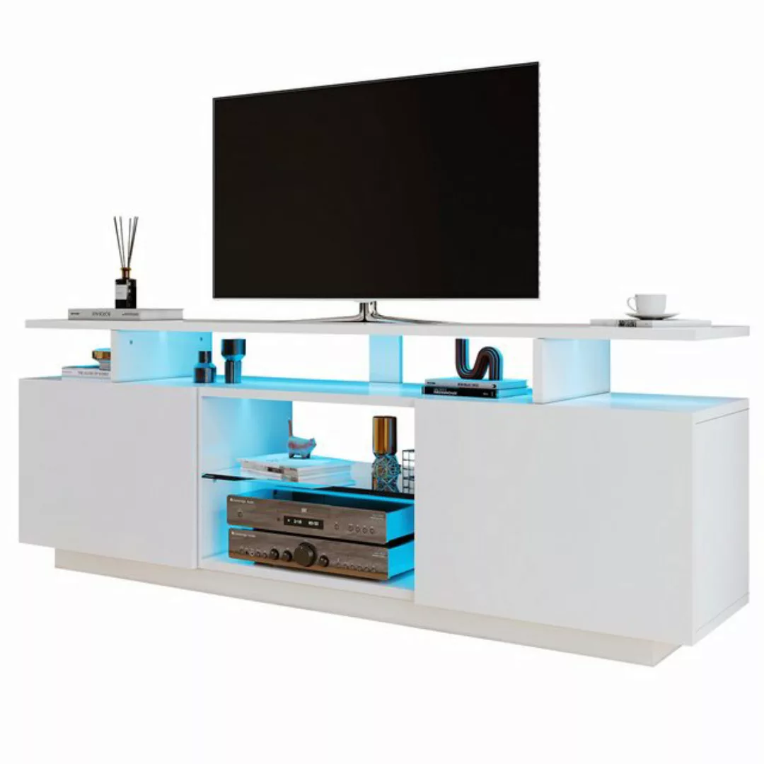 Refined Living TV-Schrank Moderner weißer TV-Schrank TV-Board TV-Möbel mit günstig online kaufen