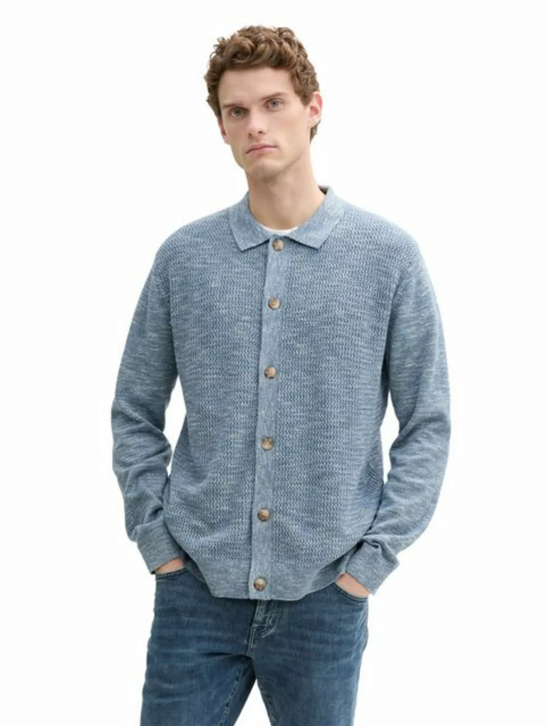 TOM TAILOR Strickjacke mit Kent Kragen günstig online kaufen