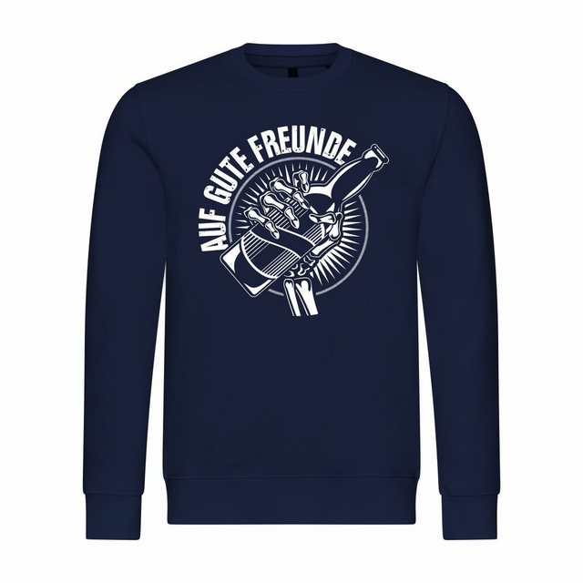 deinshirt Rundhalspullover Herren Sweatshirt Auf gute Freunde Mit Print Mot günstig online kaufen