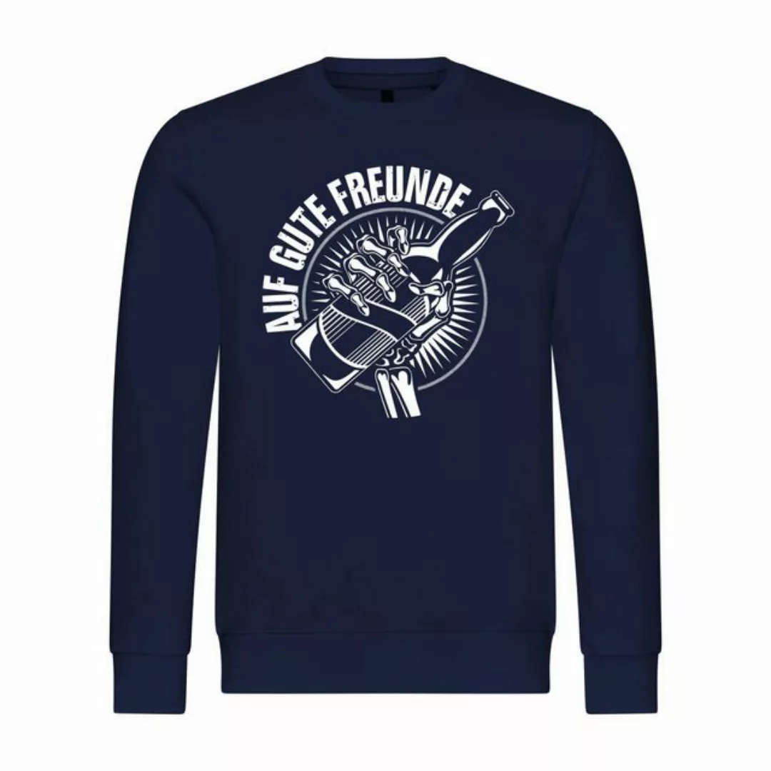 deinshirt Rundhalspullover Herren Pullover Auf gute Freunde Mit Print Motiv günstig online kaufen