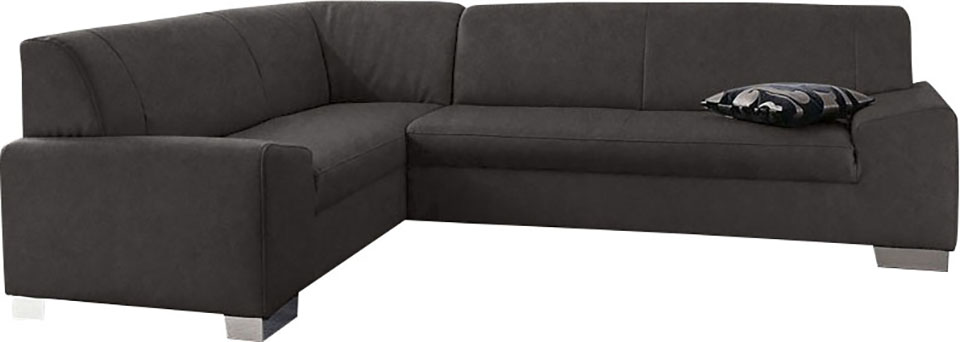 DOMO collection Ecksofa »Alisson, zeitlose Optik, flache Armlehnen, L-Form« günstig online kaufen