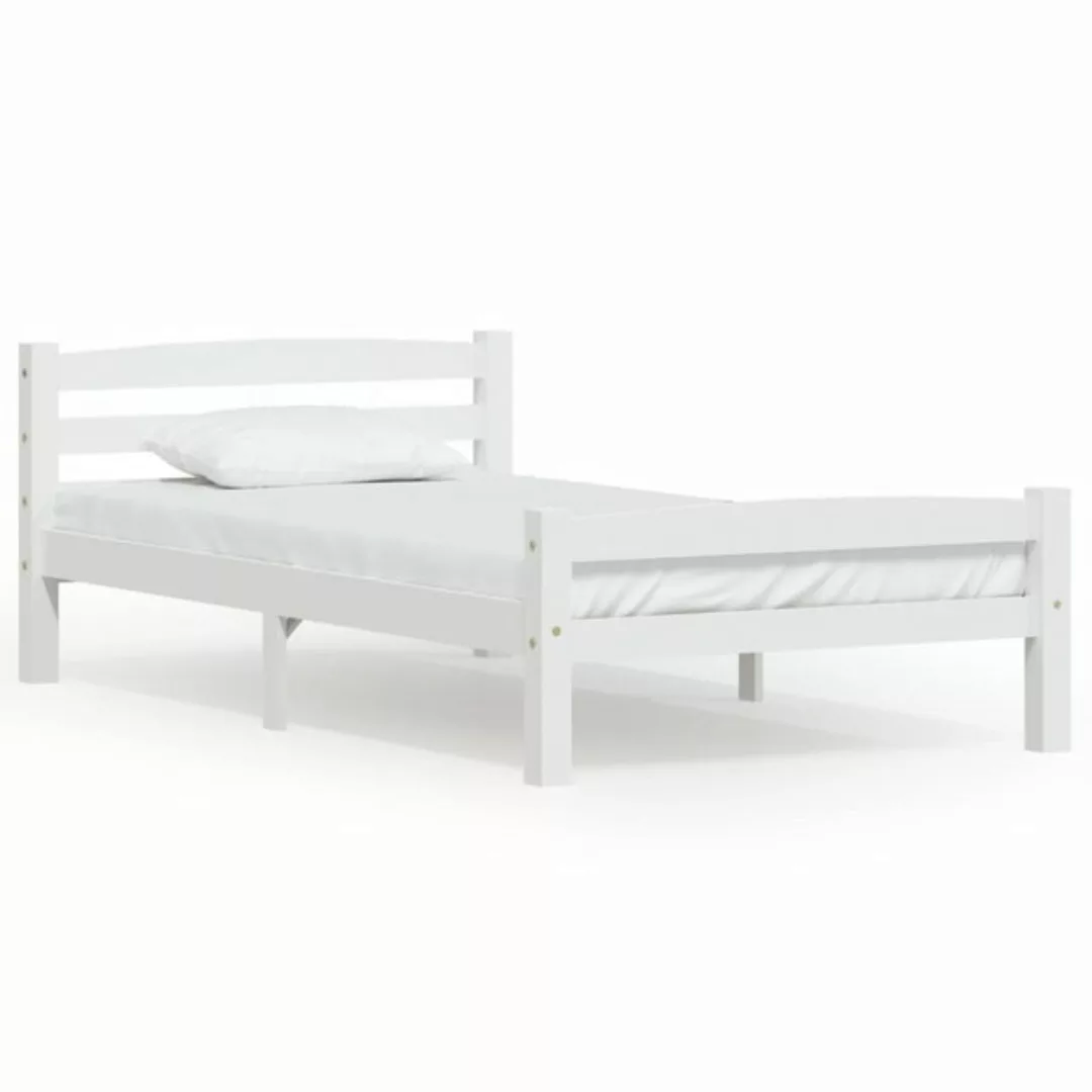 furnicato Bett Massivholzbett Weiß Kiefer 90x200 cm günstig online kaufen