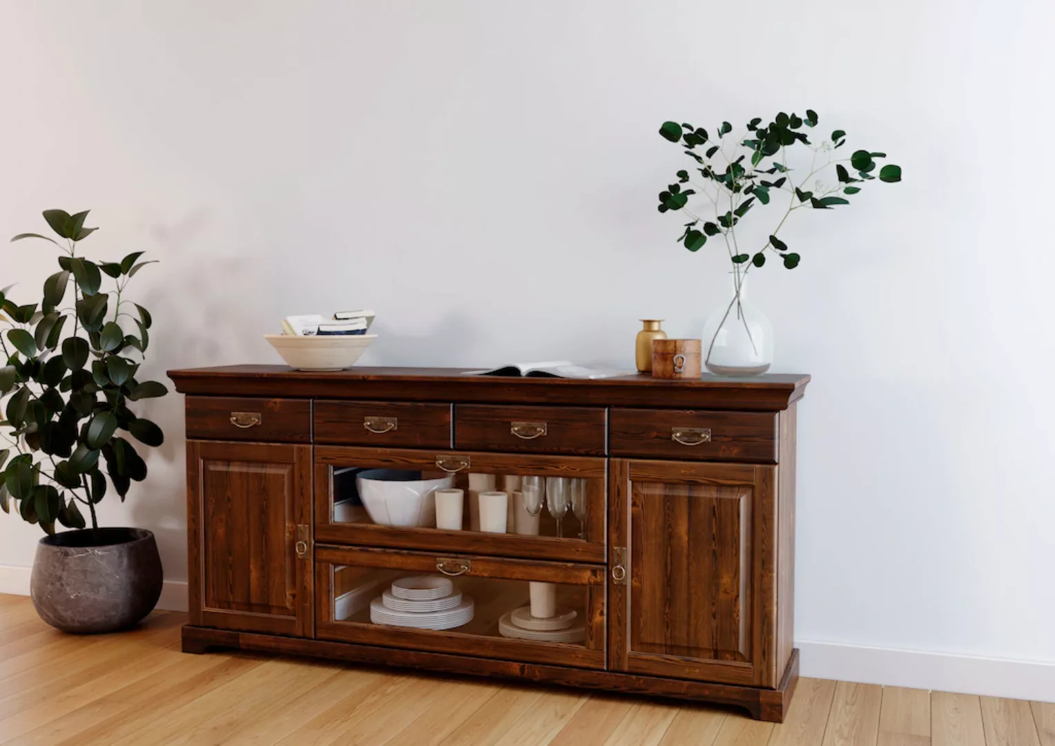 Home affaire Sideboard "Ruegen", Breite 145 bzw. 180, Höhe 85 cm, aus massi günstig online kaufen