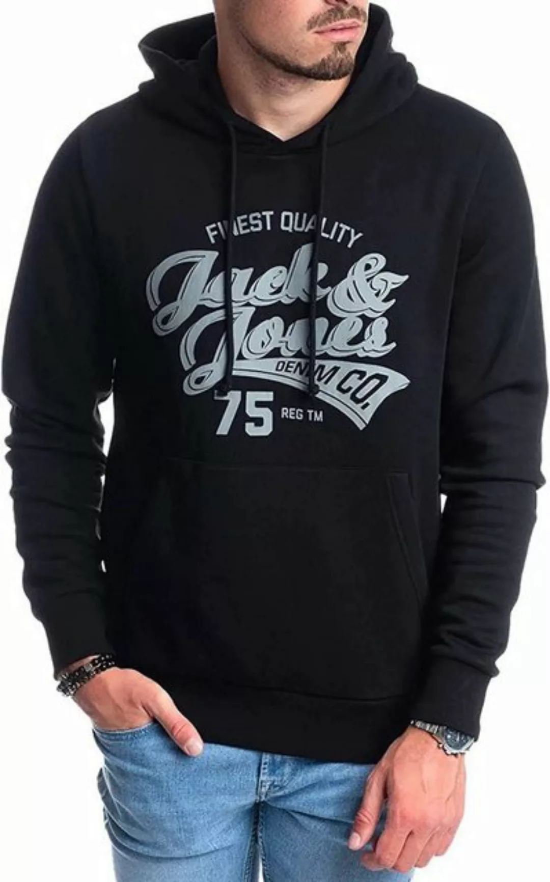 Jack & Jones Hoodie mit Kängurutasche, mit Kapuze, mit Logodruck günstig online kaufen