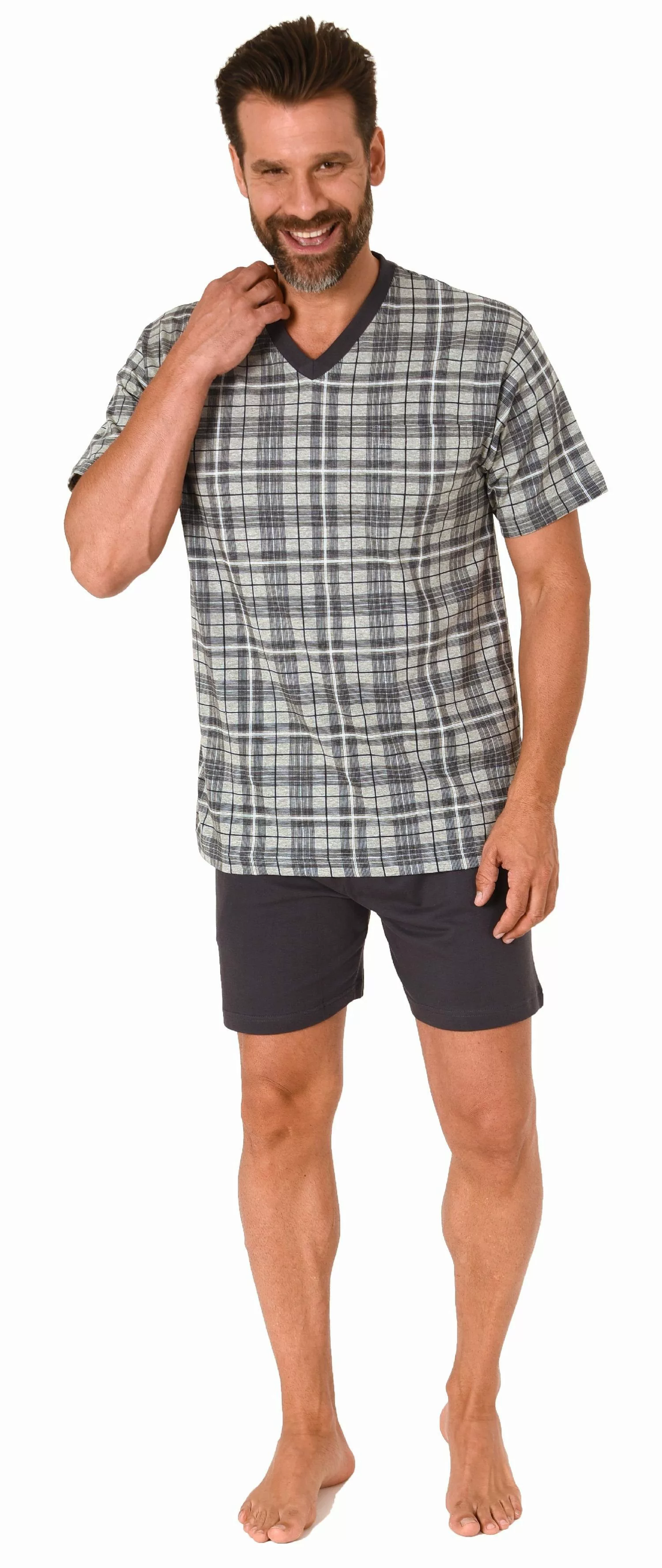 Normann Pyjama Herren kurzarm Schlafanzug Shorty günstig online kaufen