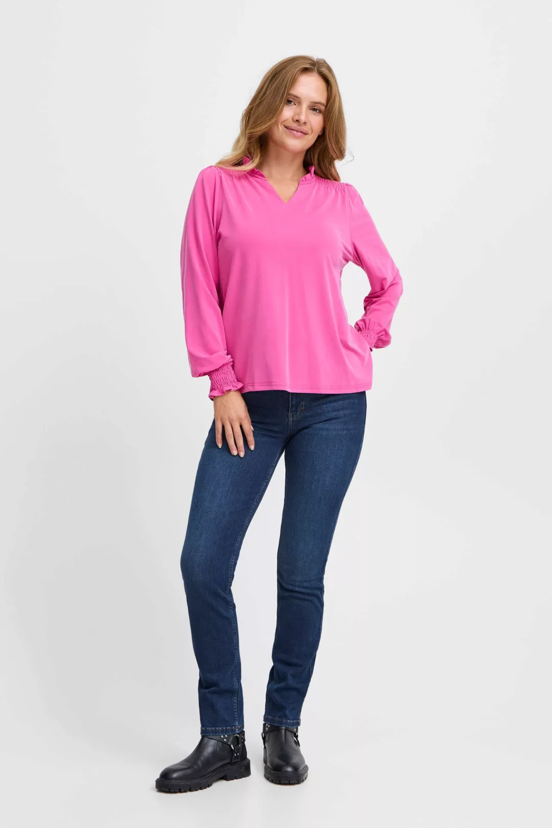 Pulz Jeans Langarmbluse PZLIPPA VNeck Blouse modische Bluse günstig online kaufen