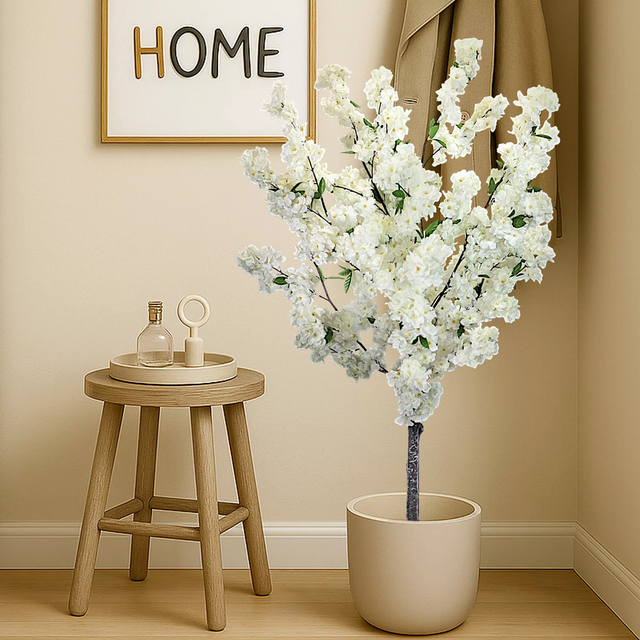 Kunstpflanze Künstlicher Kirschbaum Blüten Baum Kunstbaum günstig online kaufen