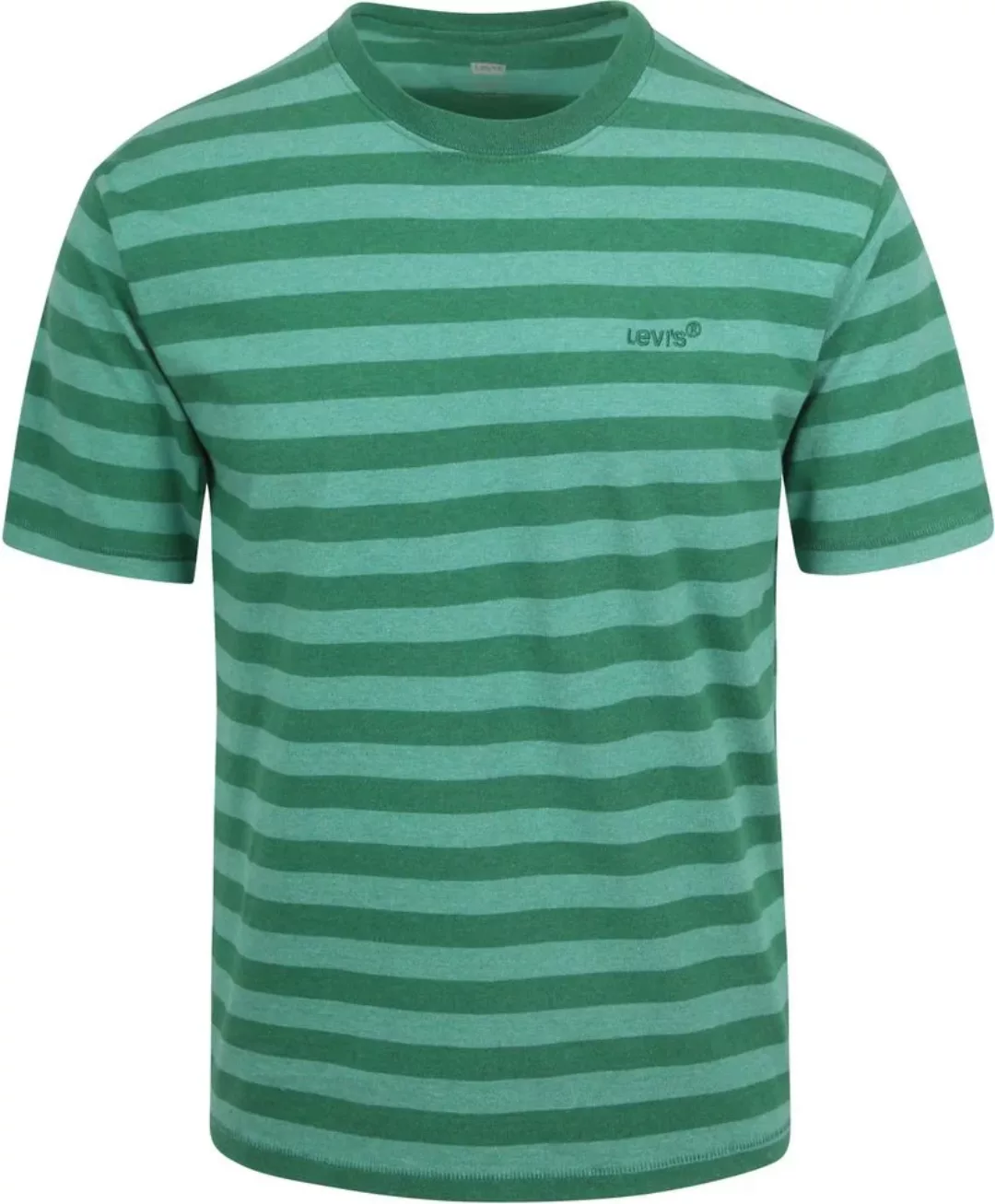 Levi's T-Shirt Grün Gestreift - Größe L günstig online kaufen