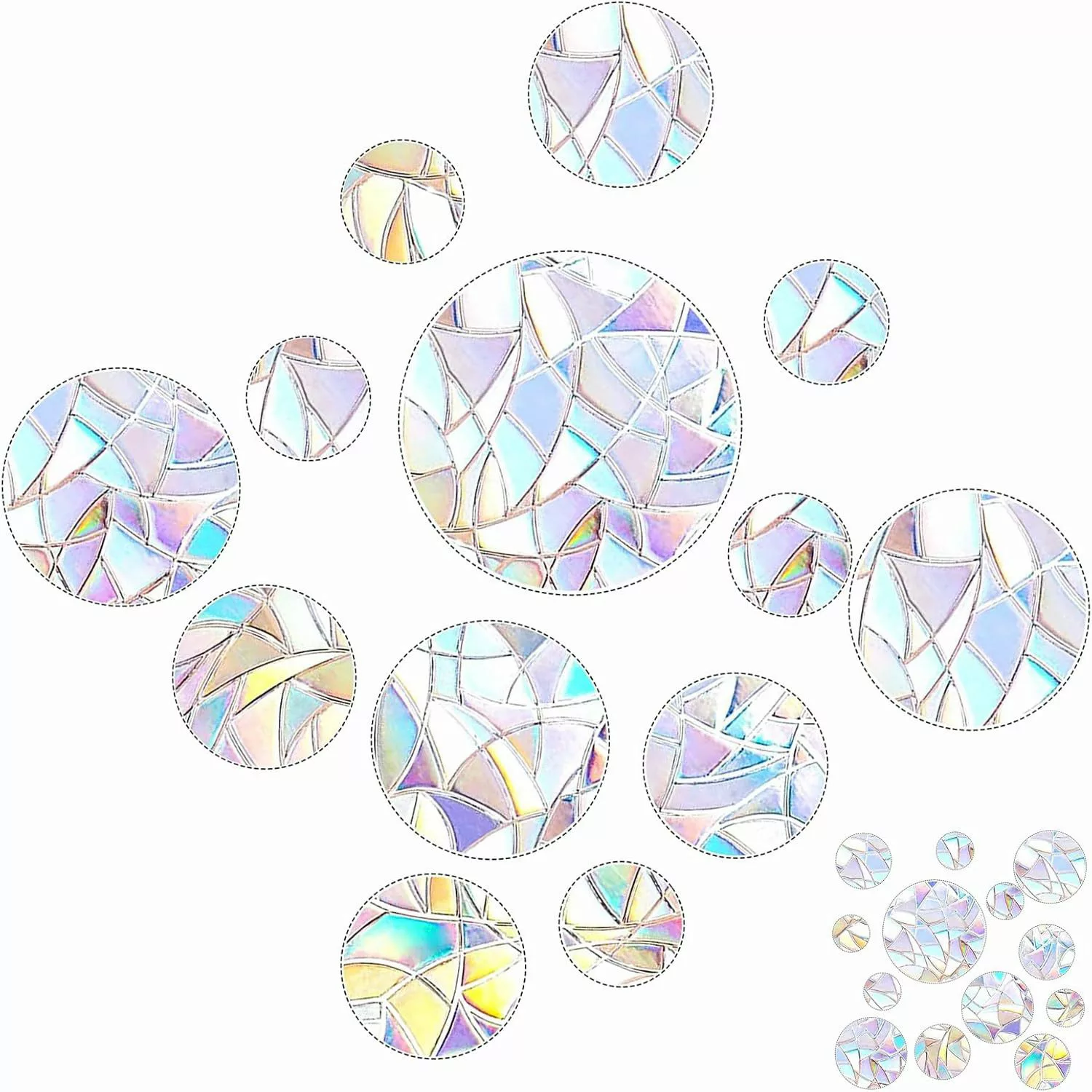 FELIXLEO Fensterdekoration 52 Stück Prism-Fenster-Abziehbilder suncatcher günstig online kaufen
