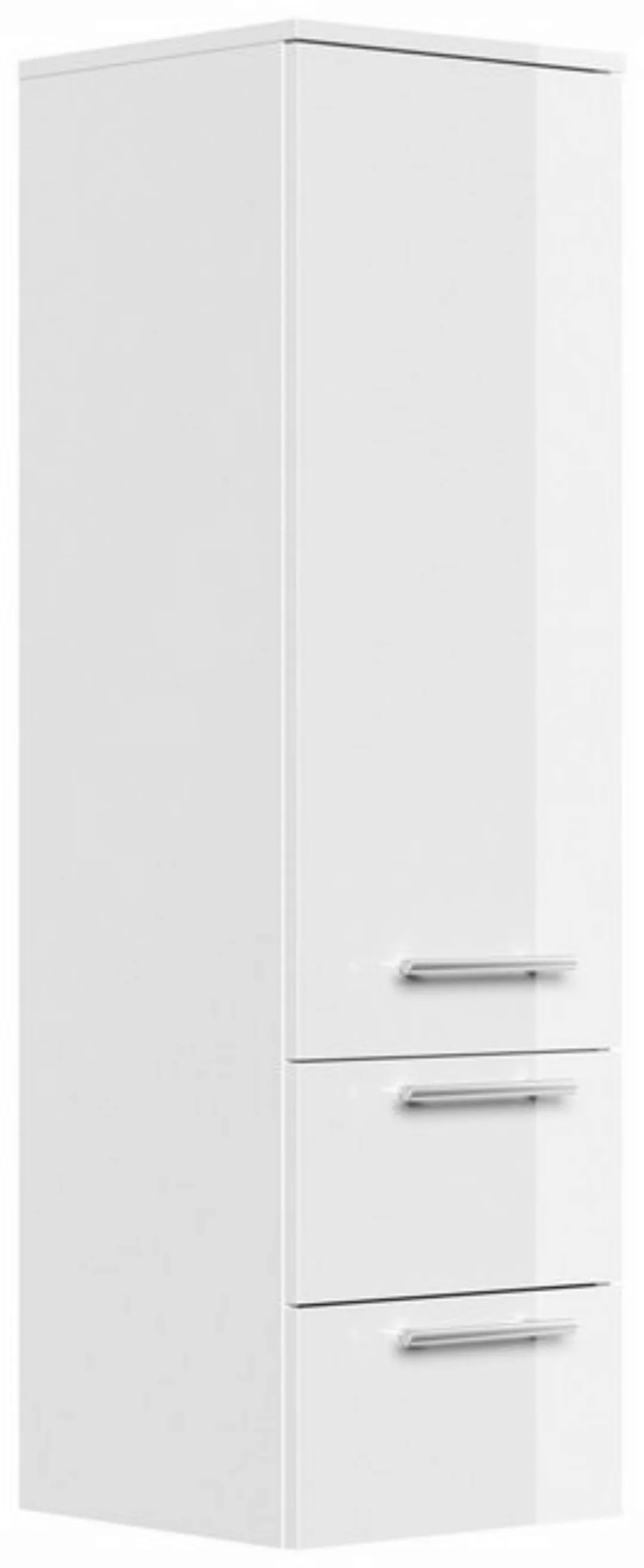 Magnolia Home Hochschrank Hochschrank 120 cm weiss hochglanz mit Glaseinlag günstig online kaufen