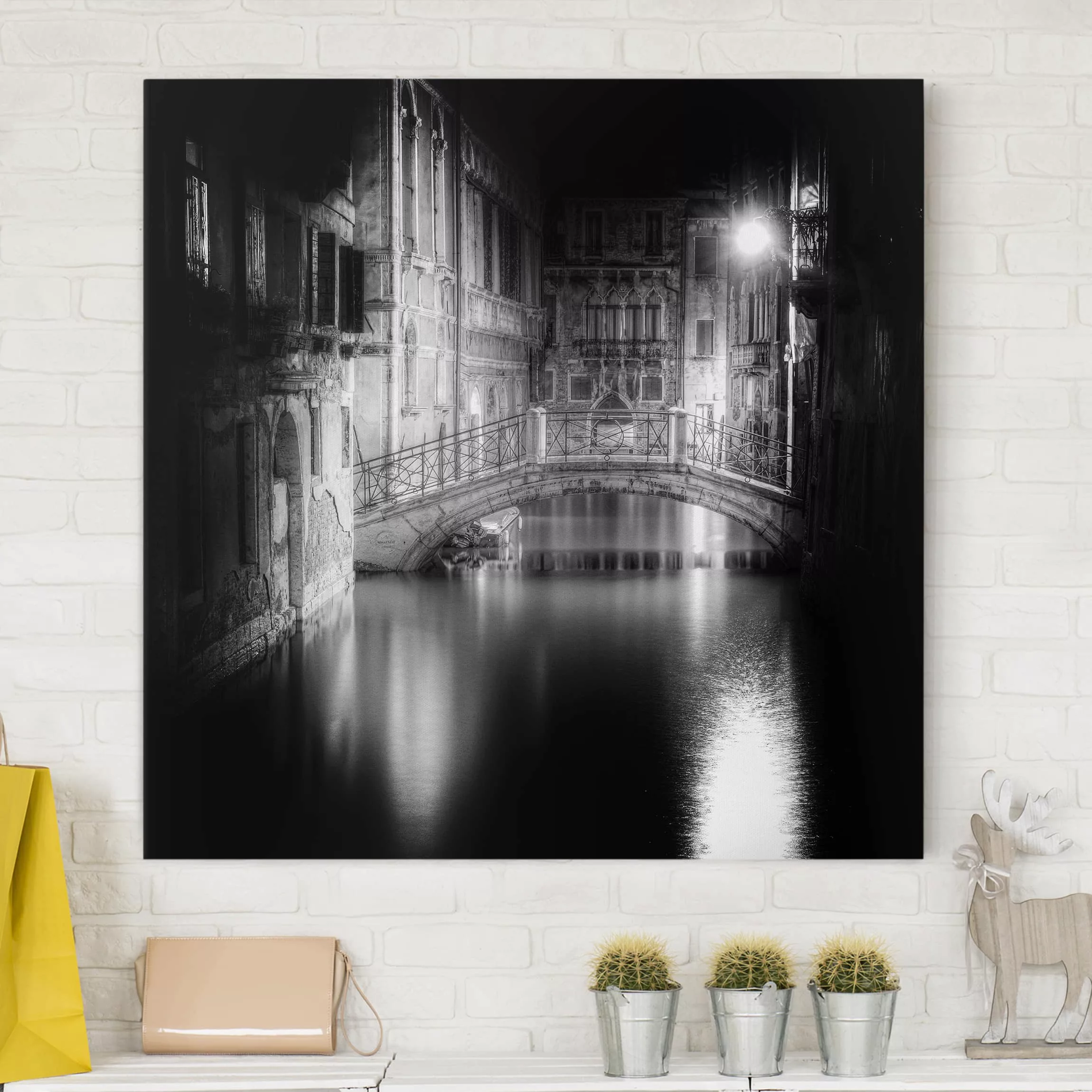 Leinwandbild Architektur & Skyline - Quadrat Brücke Venedig günstig online kaufen
