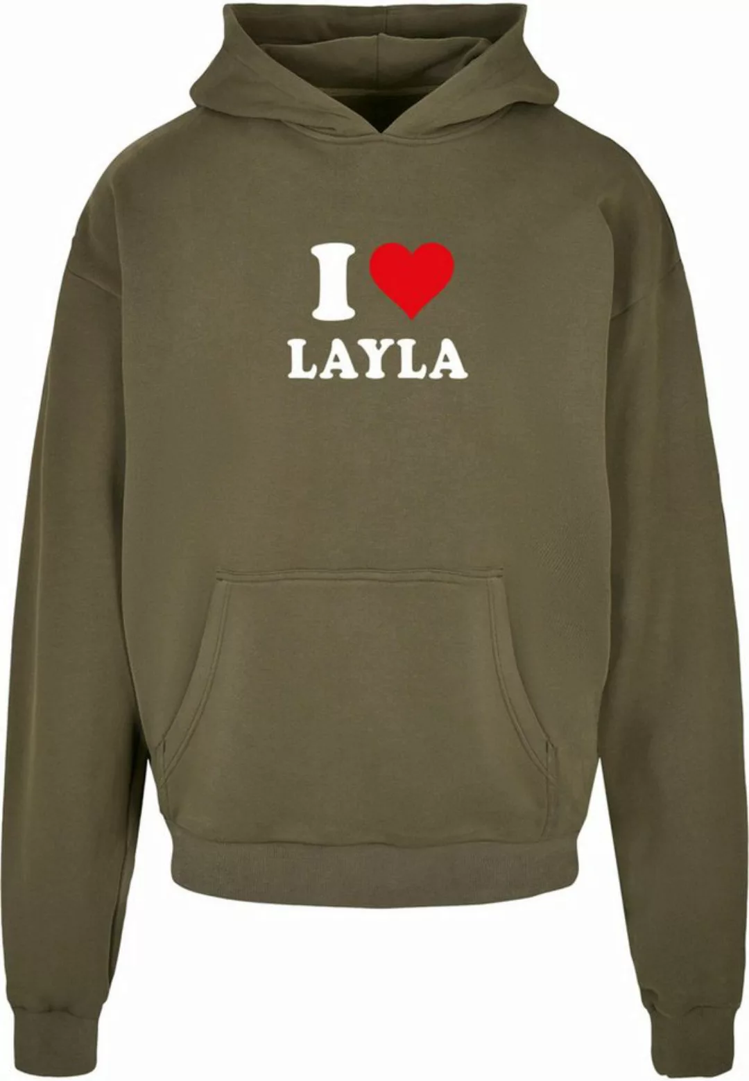 Merchcode Kapuzensweatshirt Merchcode Herren I Love Layla X Ultra Heavy Hoo günstig online kaufen