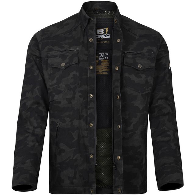 Bores Motorradjacke Bores Militaryjack Jacken-Hemd camouflage schwarz 2XL günstig online kaufen