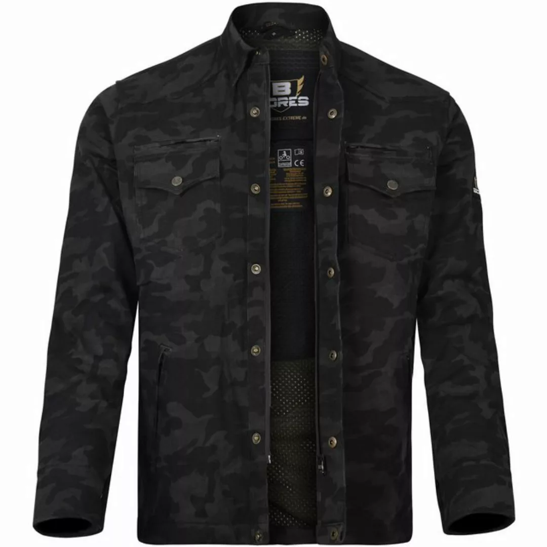 Bores Motorradjacke Bores Militaryjack Jacken-Hemd camouflage schwarz günstig online kaufen