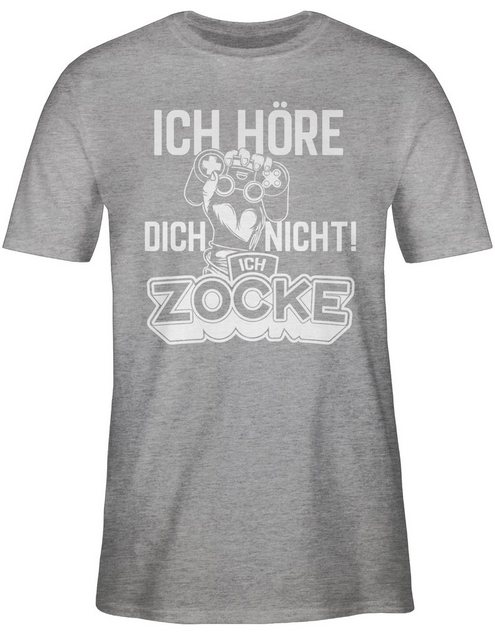 Shirtracer T-Shirt Ich höre dich nicht ich zocke Controller Hand Nerd Gesch günstig online kaufen