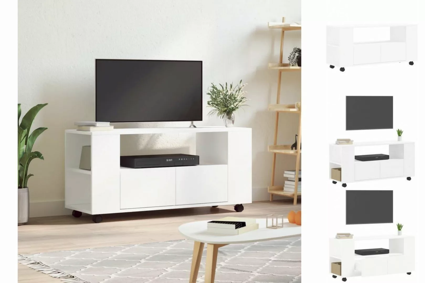 vidaXL TV-Schrank TV-Schrank Weiß 102x34,5x43 cm Holzwerkstoff TV-Lowboard günstig online kaufen