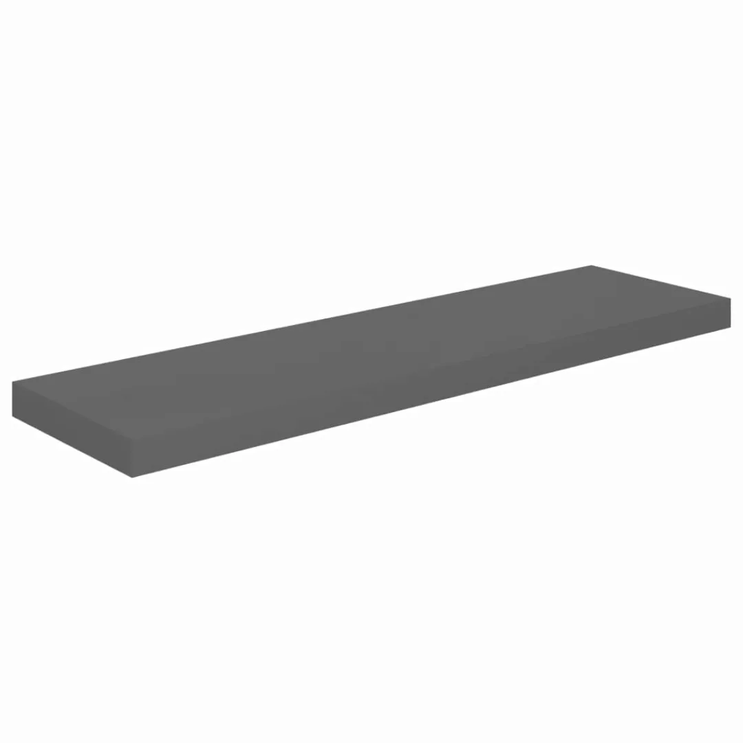 Schwebendes Wandregal Hochglanz-grau 90x23,5x3,8 Cm Mdf günstig online kaufen