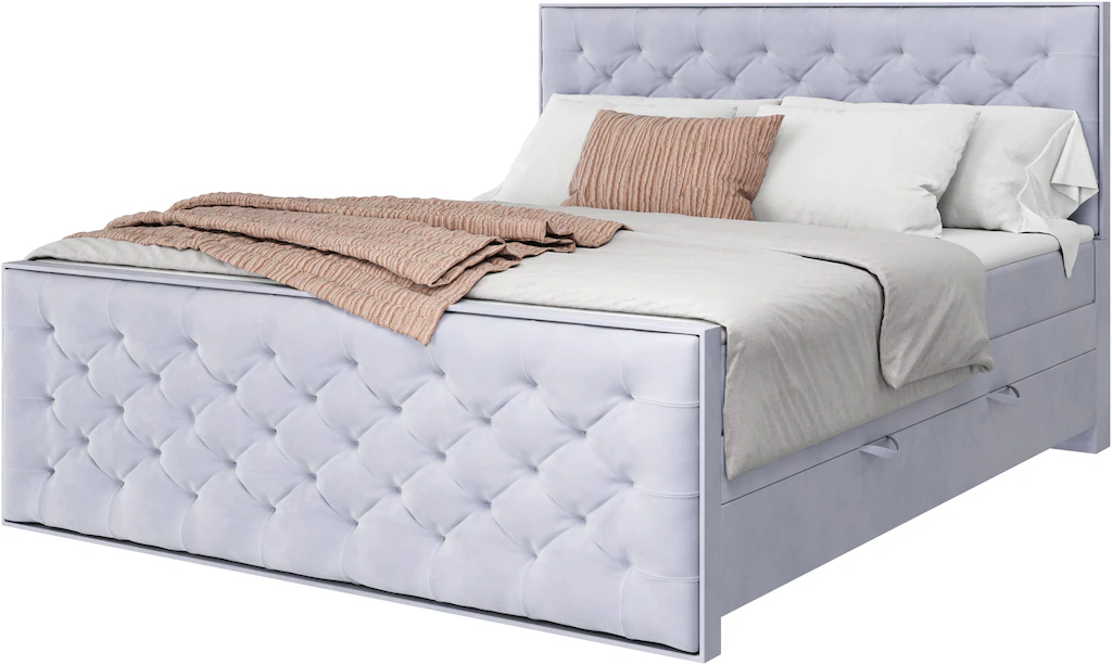FORTE Boxspringbett "Lanciano Max inkl. zwei Bettkästen und Kaltschaum Topp günstig online kaufen