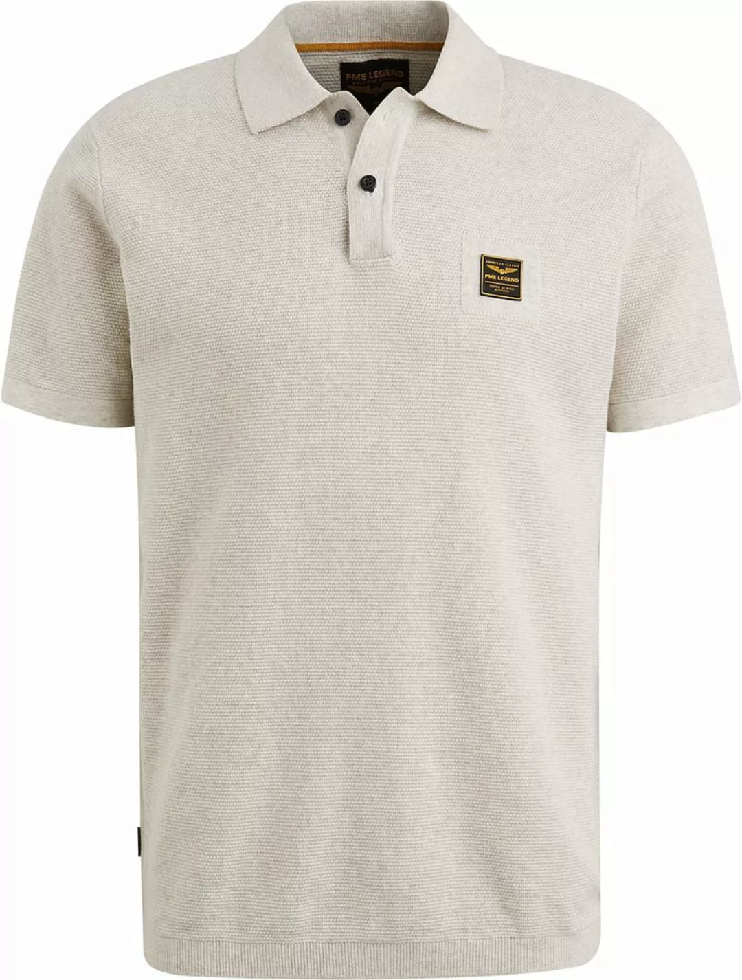 PME Legend Poloshirt Knitted Ecru - Größe XL günstig online kaufen