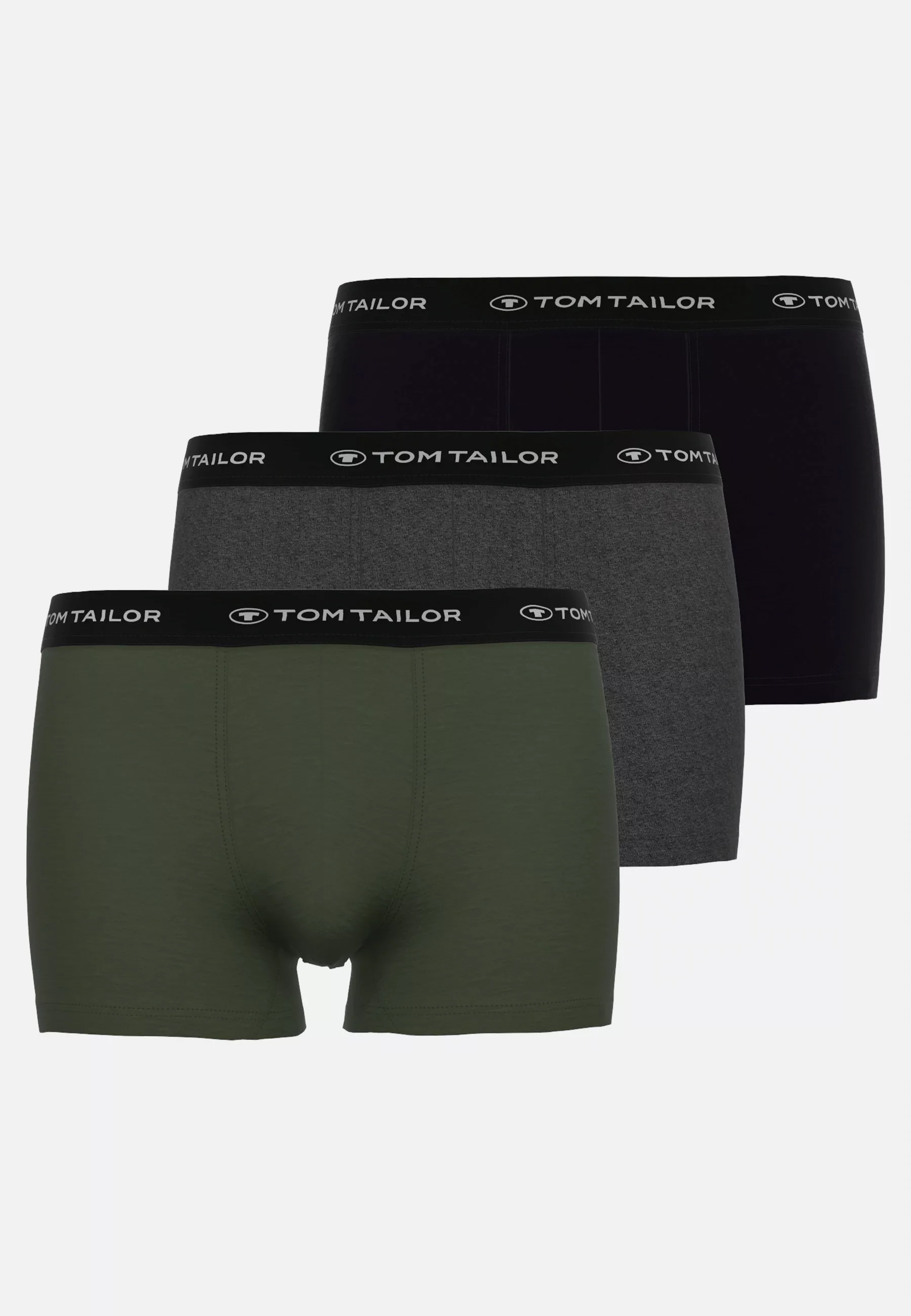 TOM TAILOR Boxershorts "Buffer", (3er Pack), weich, bequem, basic, eng, Log günstig online kaufen