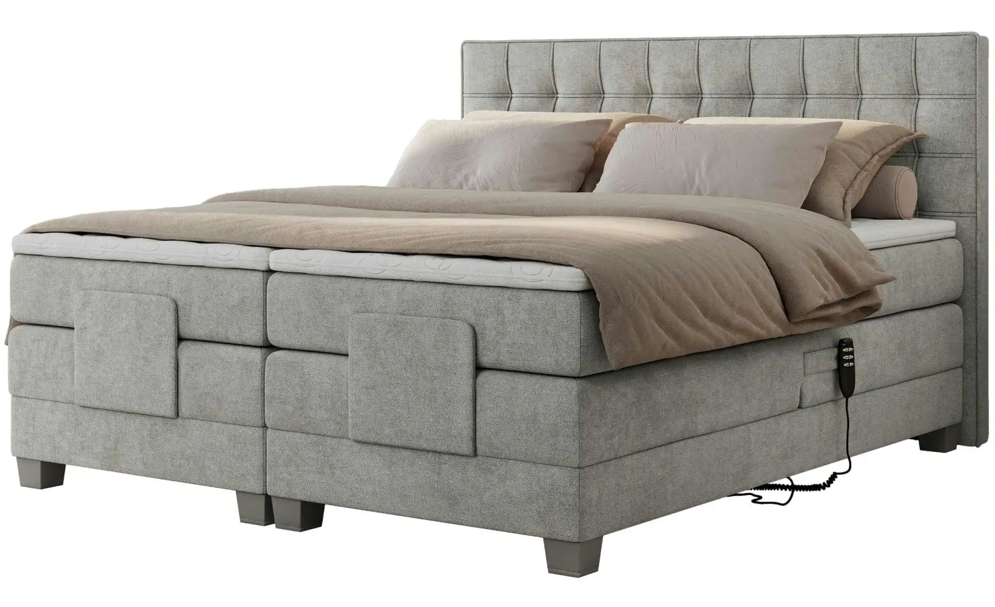 Motor Boxspringbett mit Bettkasten Elektro ¦ grau ¦ Maße (cm): B: 208 H: 11 günstig online kaufen