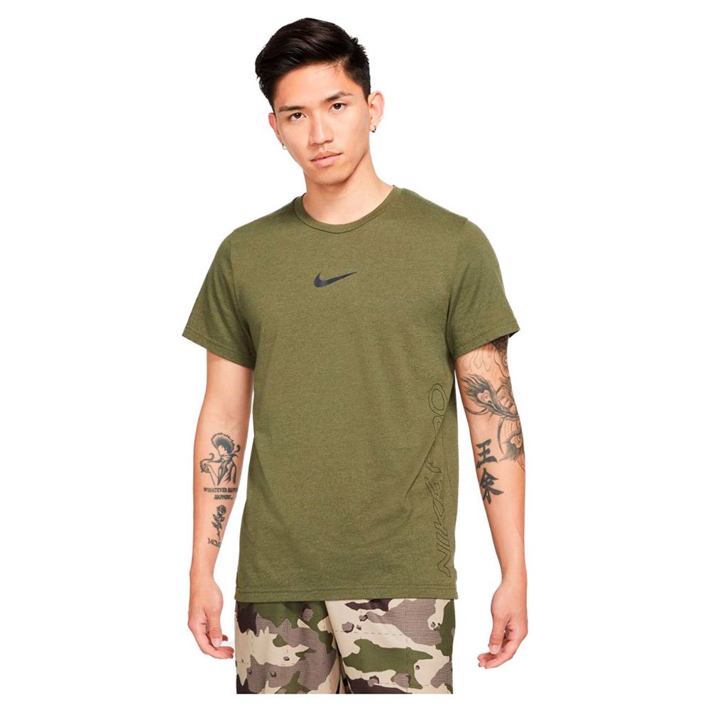 Nike Pro Dri Fit Burnout Kurzärmeliges T-shirt S Rough Green / Jade Smoke / günstig online kaufen