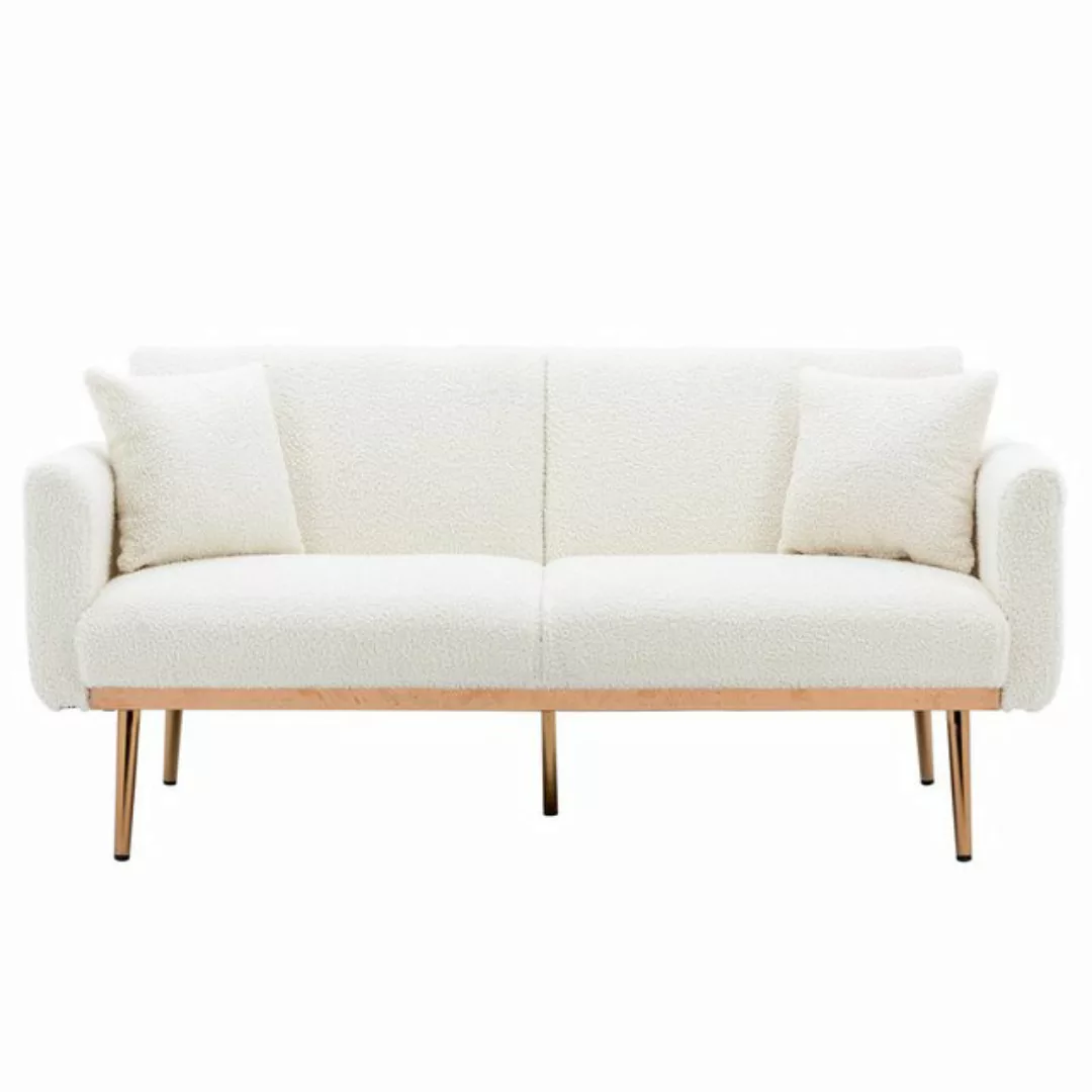 AUKWIK 2-Sitzer Klappsofa mit Bettfunktion + 2 passenden Kissen, 162(L)x80( günstig online kaufen