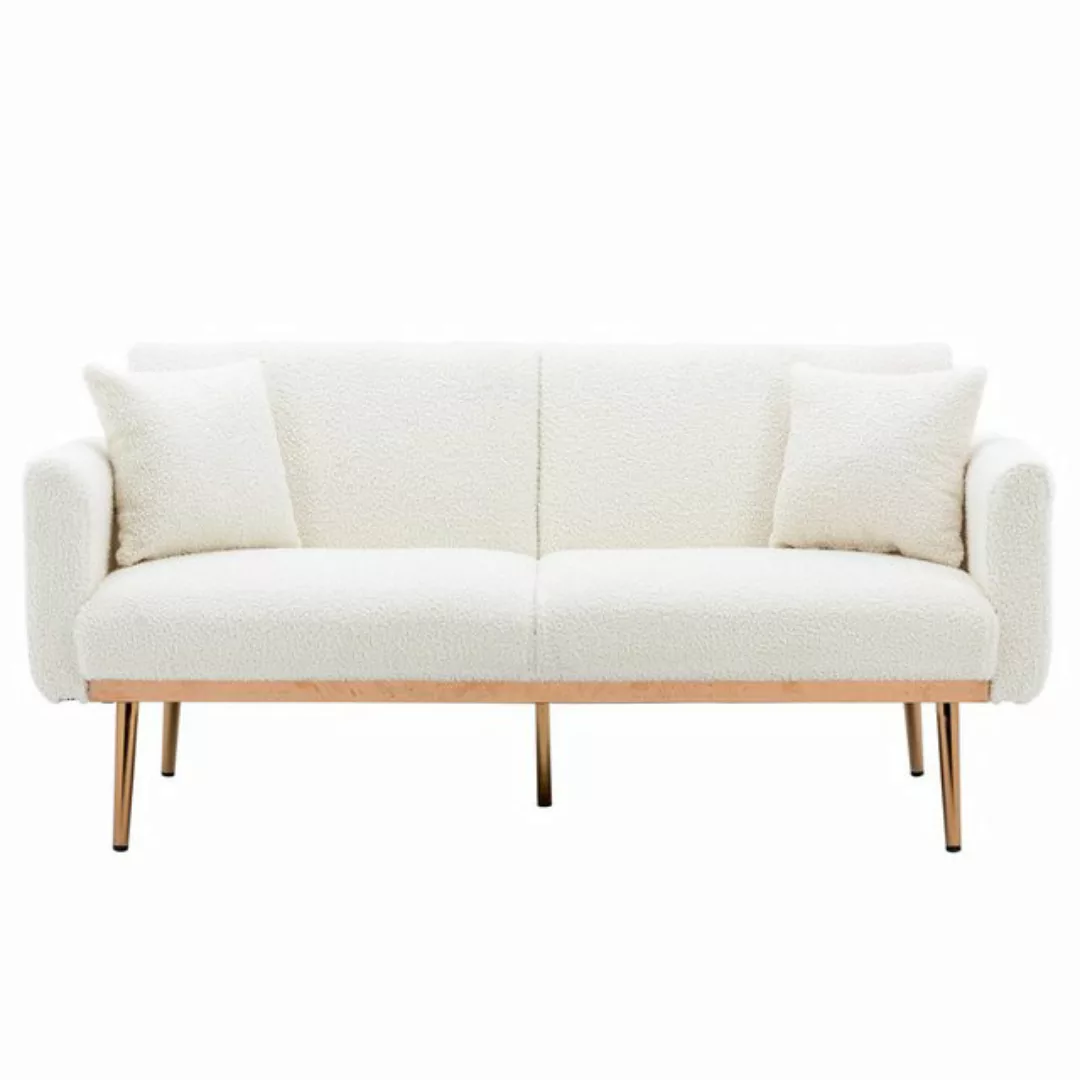 AUKWIK Sofa 2-Sitzer Klappsofa, Sitzfläche aus Samt oder Bouclé, mit Relaxf günstig online kaufen