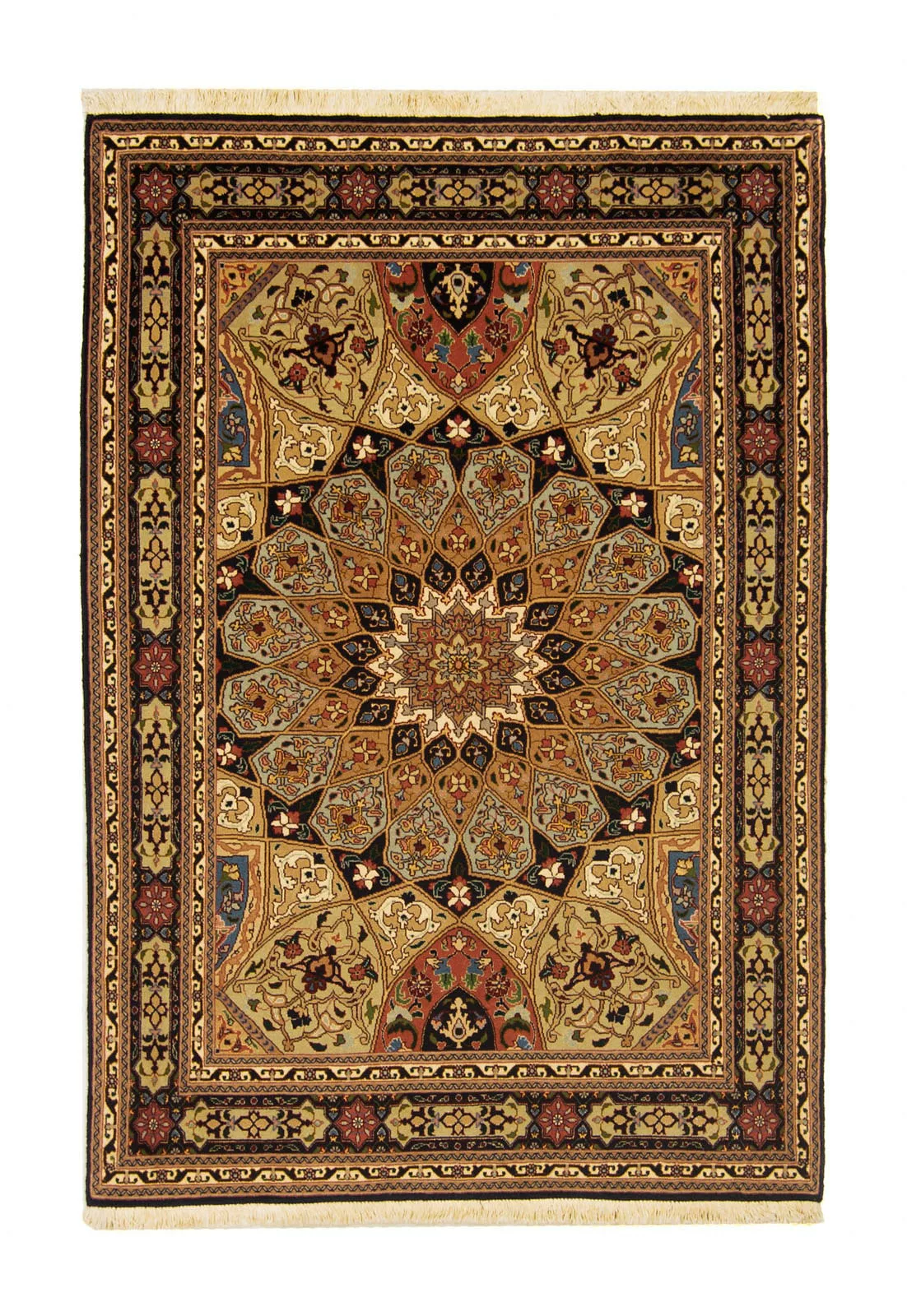 morgenland Teppich »Täbriz 50 Raj Teppich handgeknüpft mehrfarbig«, rechtec günstig online kaufen