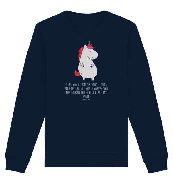 Mr. & Mrs. Panda Longpullover Größe L Einhorn Wut - French Navy - Geschenk, günstig online kaufen