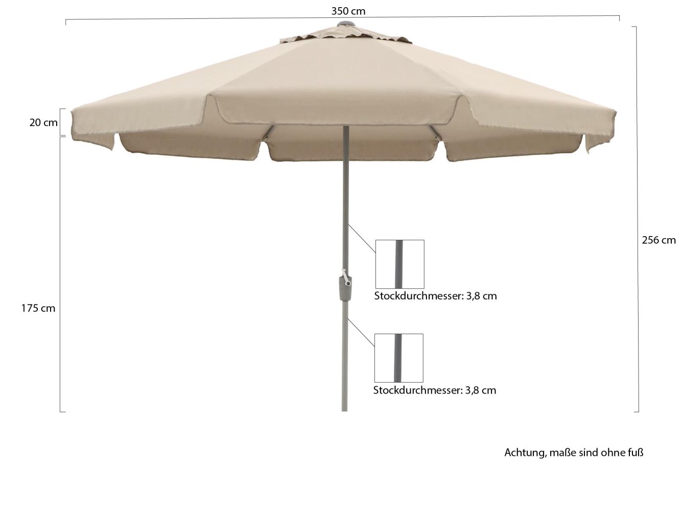 Shadowline Aruba Sonnenschrim ø 350cm günstig online kaufen