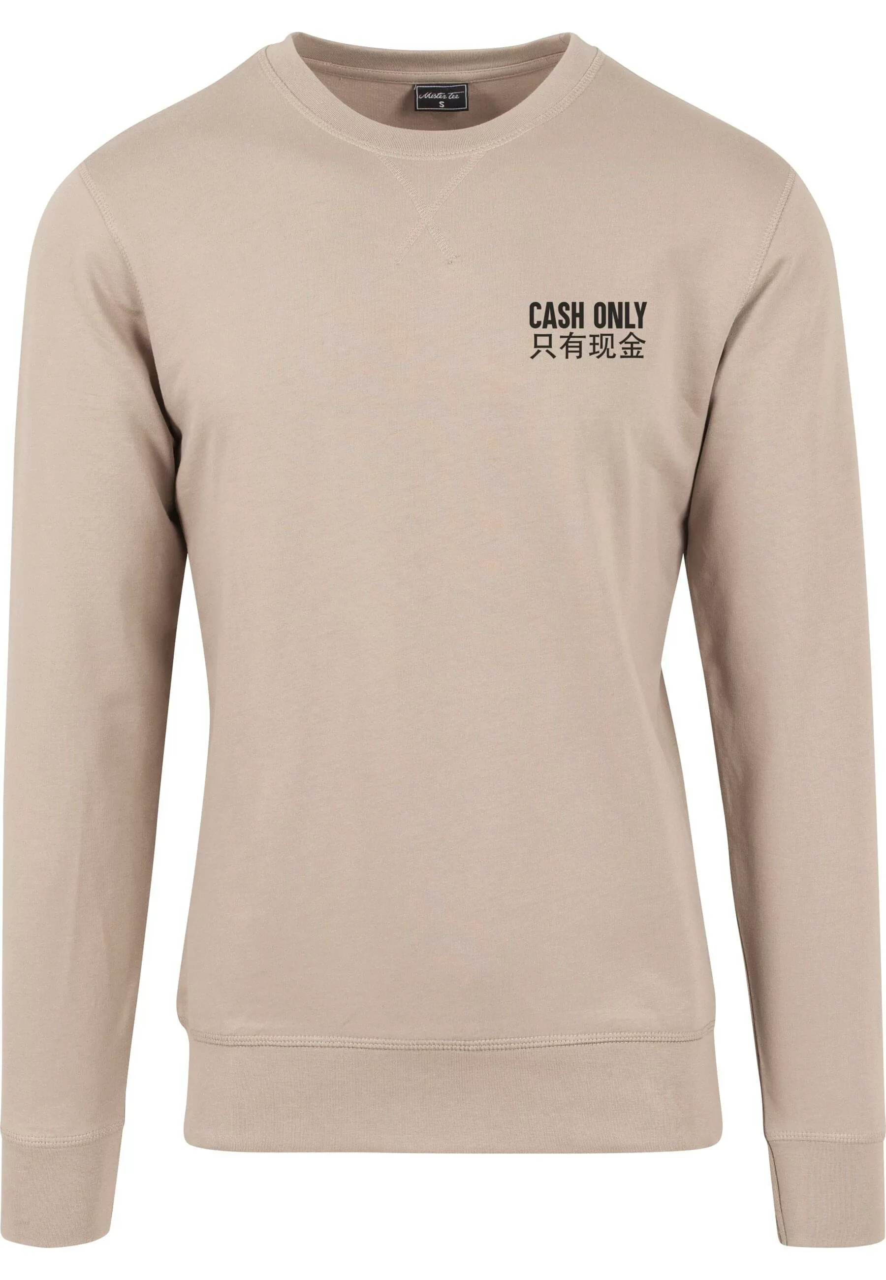 MisterTee Rundhalspullover "MisterTee Herren Cash Only Crewneck" günstig online kaufen