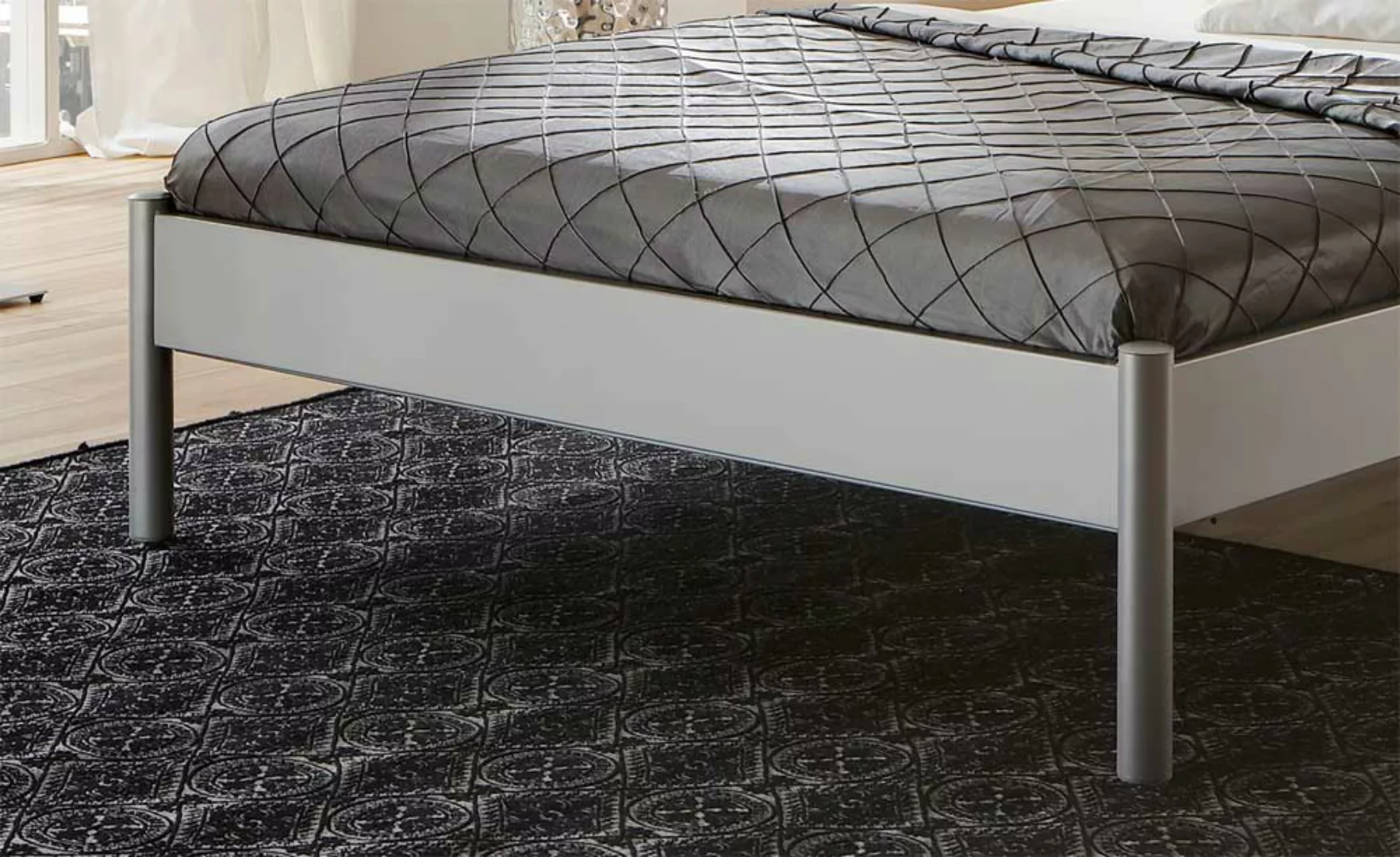 Futonbett aus Metall Silber günstig online kaufen