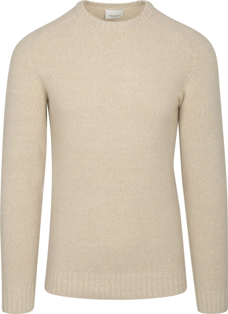 Profuomo Pullover Boiled Wool Ecru - Größe L günstig online kaufen