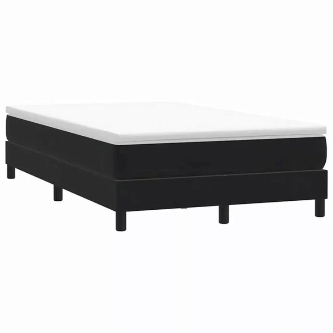 vidaXL Boxspringbett, Boxspringbett ohne Matratze Schwarz 120x210 cm Samt günstig online kaufen