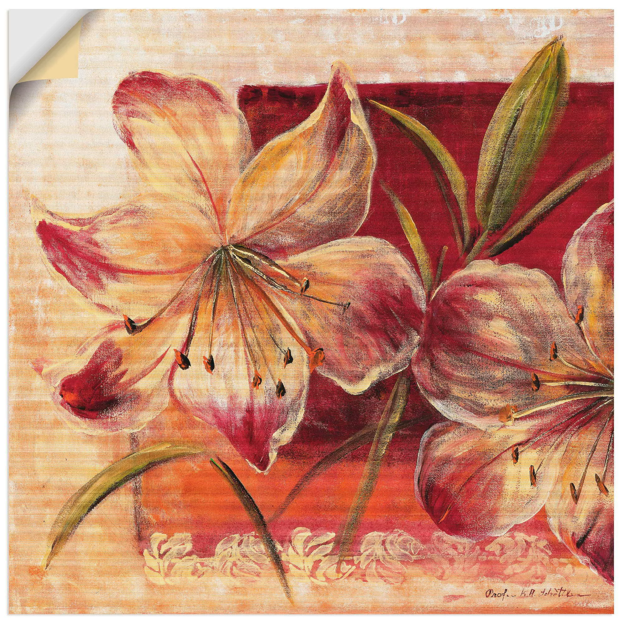 Artland Wandbild »Klassische Blumen III«, Blumen, (1 St.) günstig online kaufen