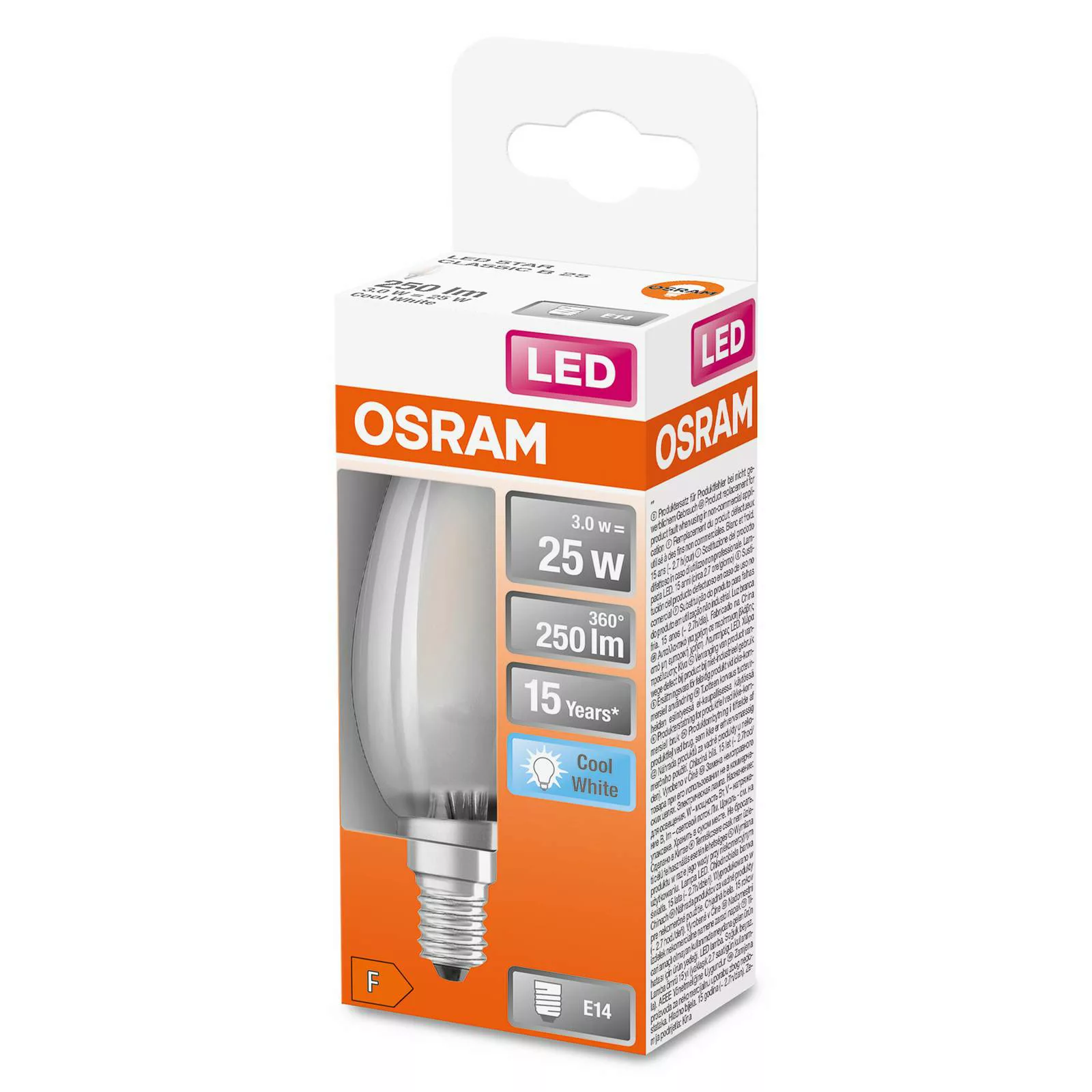 Osram LED-Leuchtmittel E14 Kerzenform 4 W Neutralweiß 470 lm 10 x 3,5 cm (H günstig online kaufen
