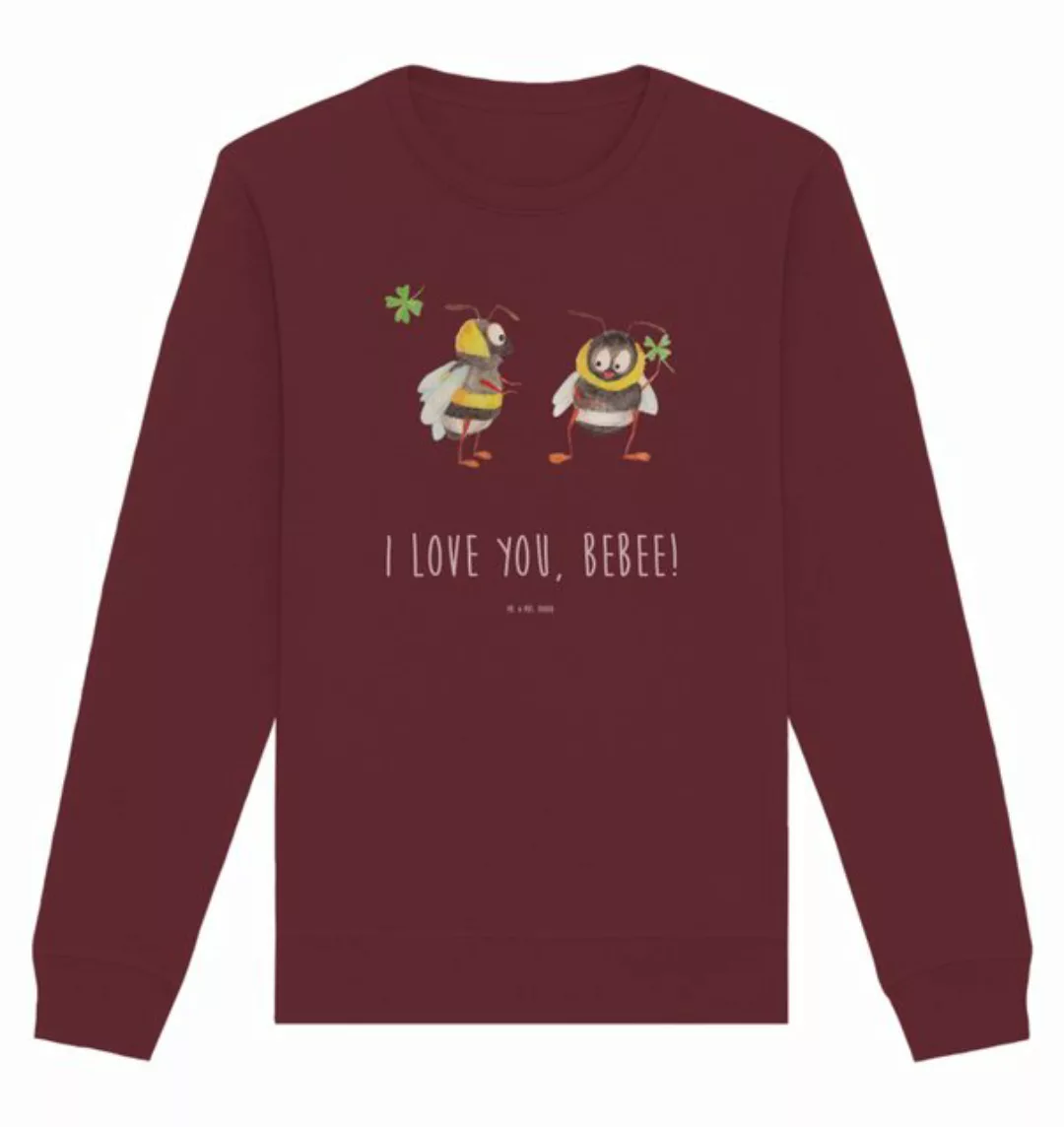 Mr. & Mrs. Panda Longpullover Bienen Paar Größe XS - Burgundy - Geschenk, H günstig online kaufen