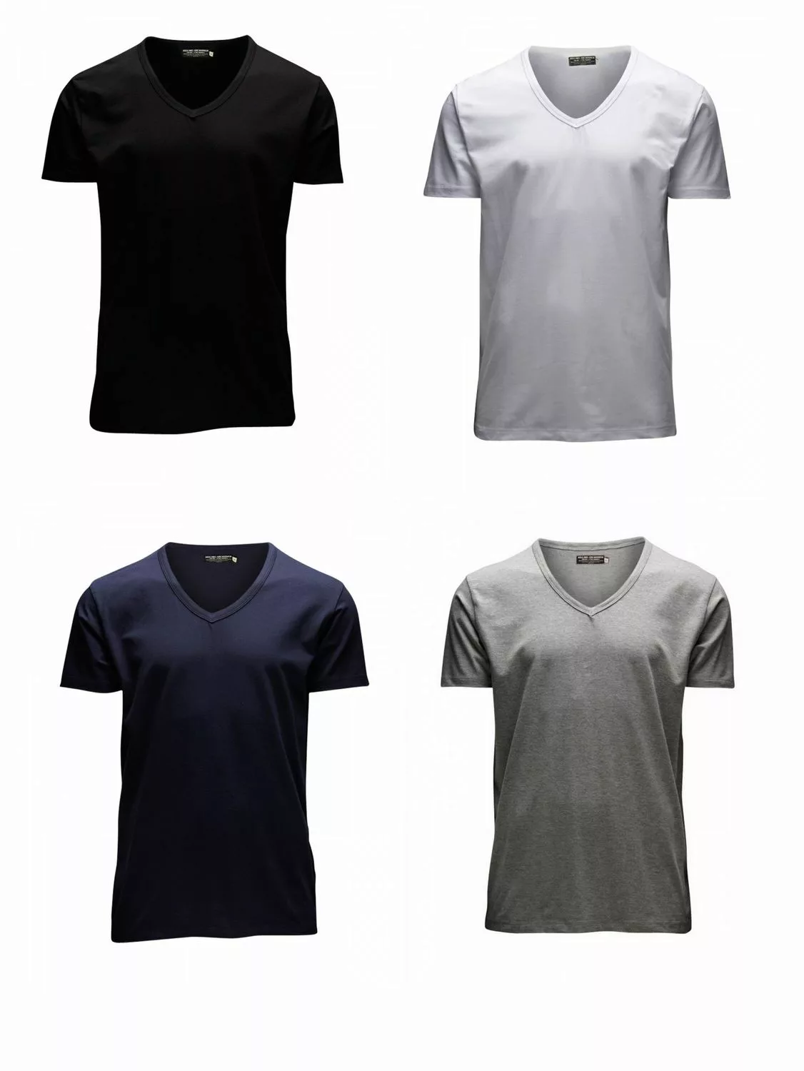 Jack & Jones Herren T-Shirt O-Neck & V-Neck Slim Fit 4er Pack günstig online kaufen