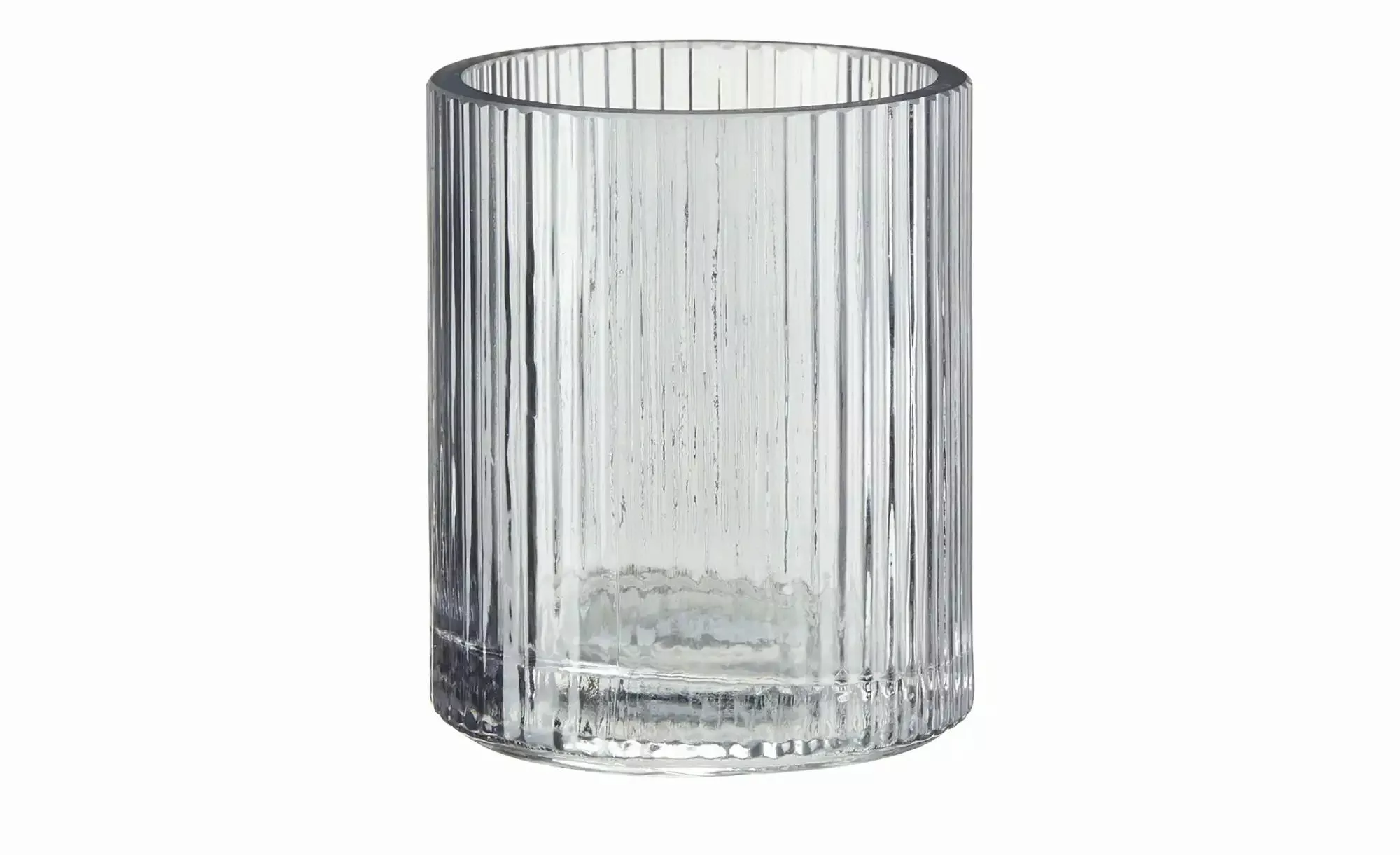 HOME STORY Teelichtglas   ¦ grau ¦ Glas ¦ Maße (cm): H: 10,5  Ø: 9 Accessoi günstig online kaufen