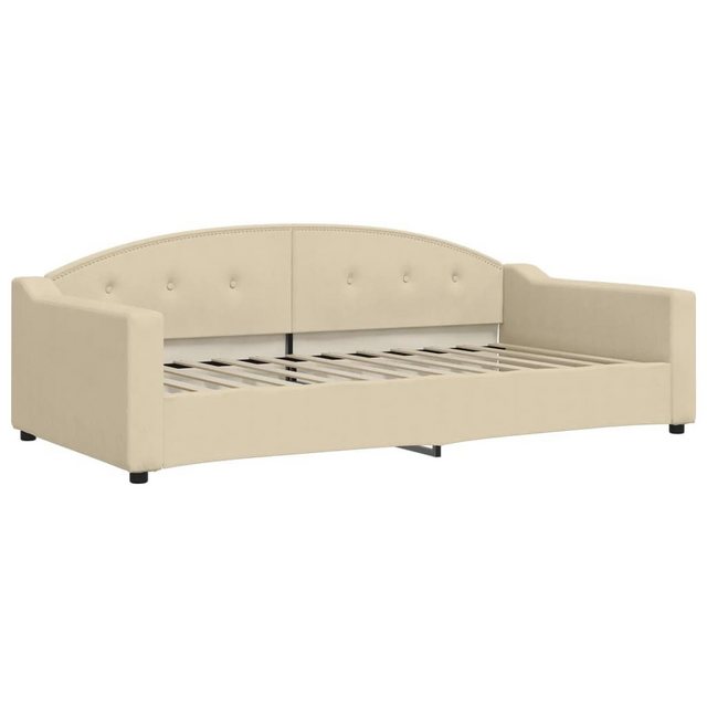 vidaXL Gästebett Tagesbett Creme 100x200 cm Stoff Gästebett Schlafsofa Beig günstig online kaufen