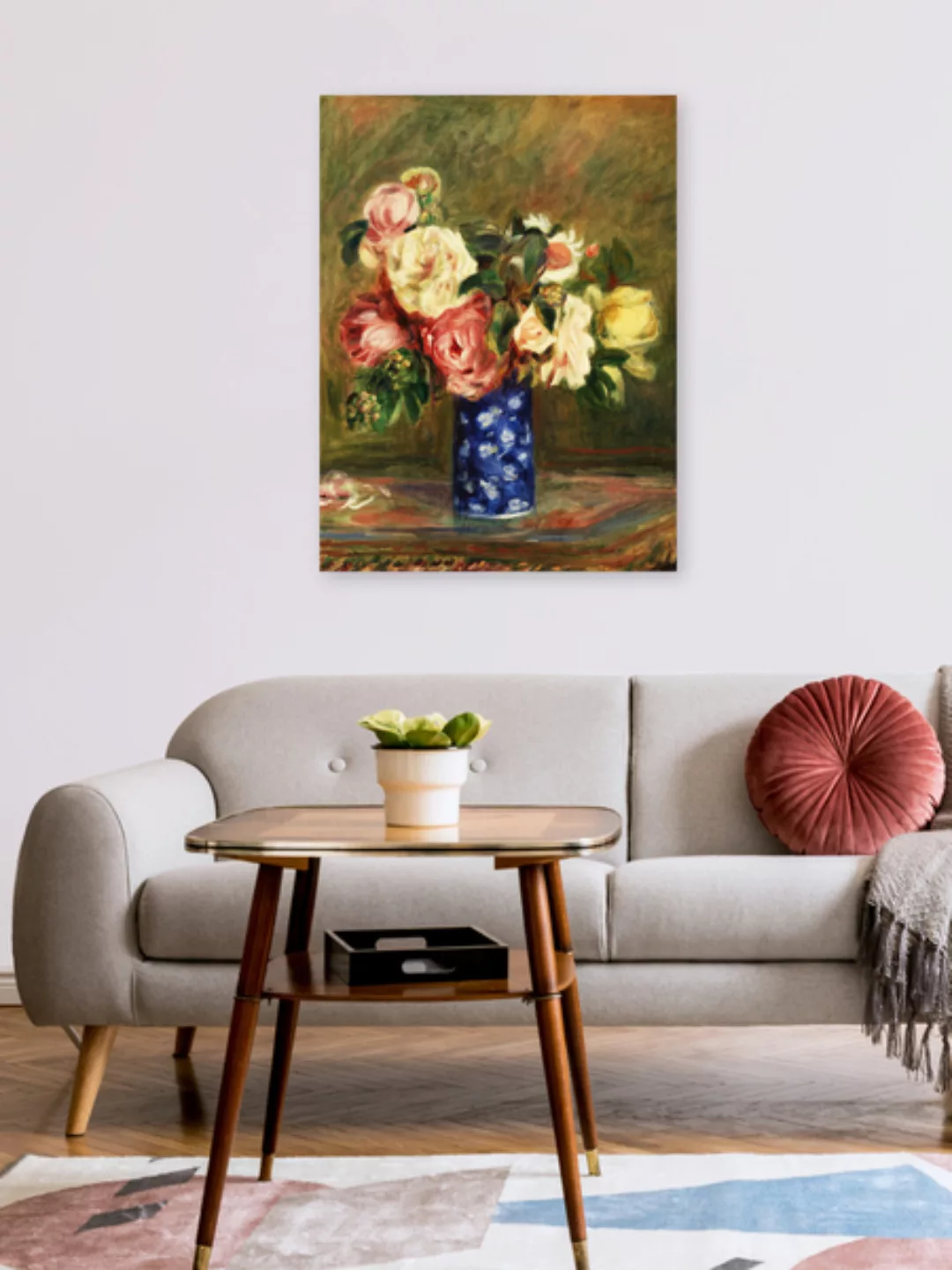 Poster / Leinwandbild - Pierre-auguste Renoir: Le Bouquet De Roses günstig online kaufen