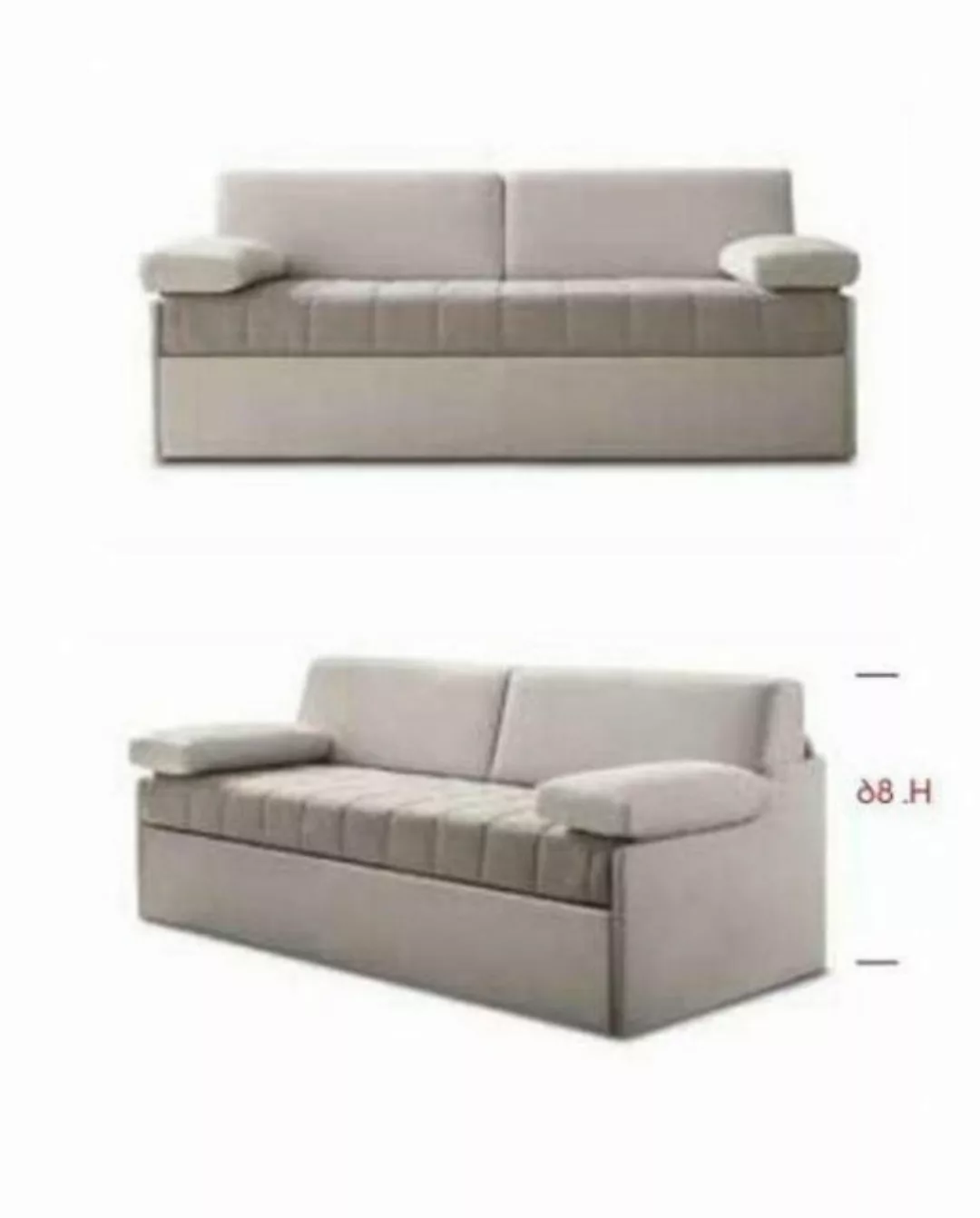 Xlmoebel 3-Sitzer Design Eleganz Couch Polster Sofas Sand 3 Personen, 1 Tei günstig online kaufen