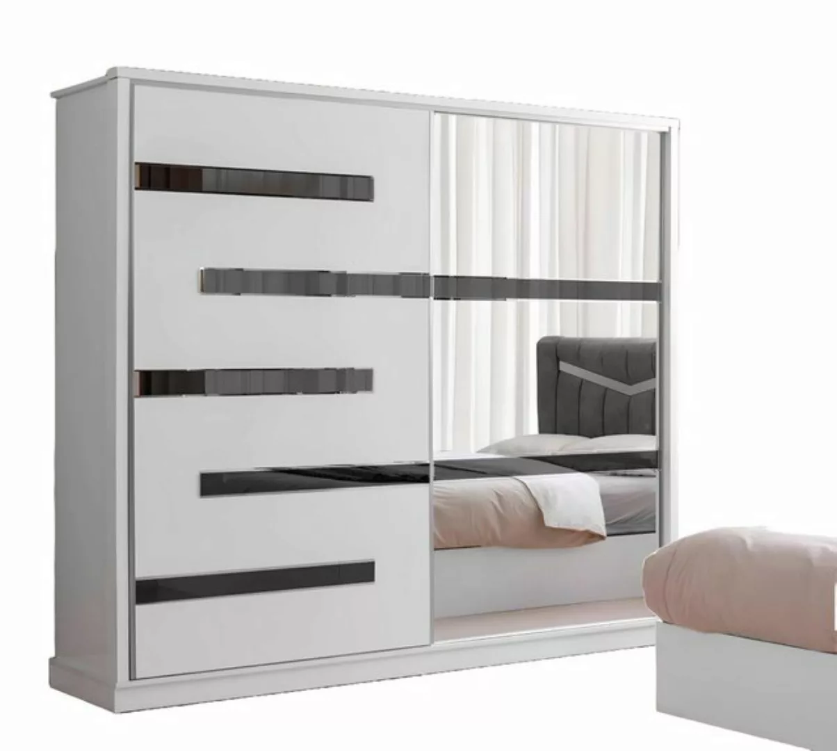 Xlmoebel Kleiderschrank Designer Holzschrank mit Schiebetüren für das Schla günstig online kaufen