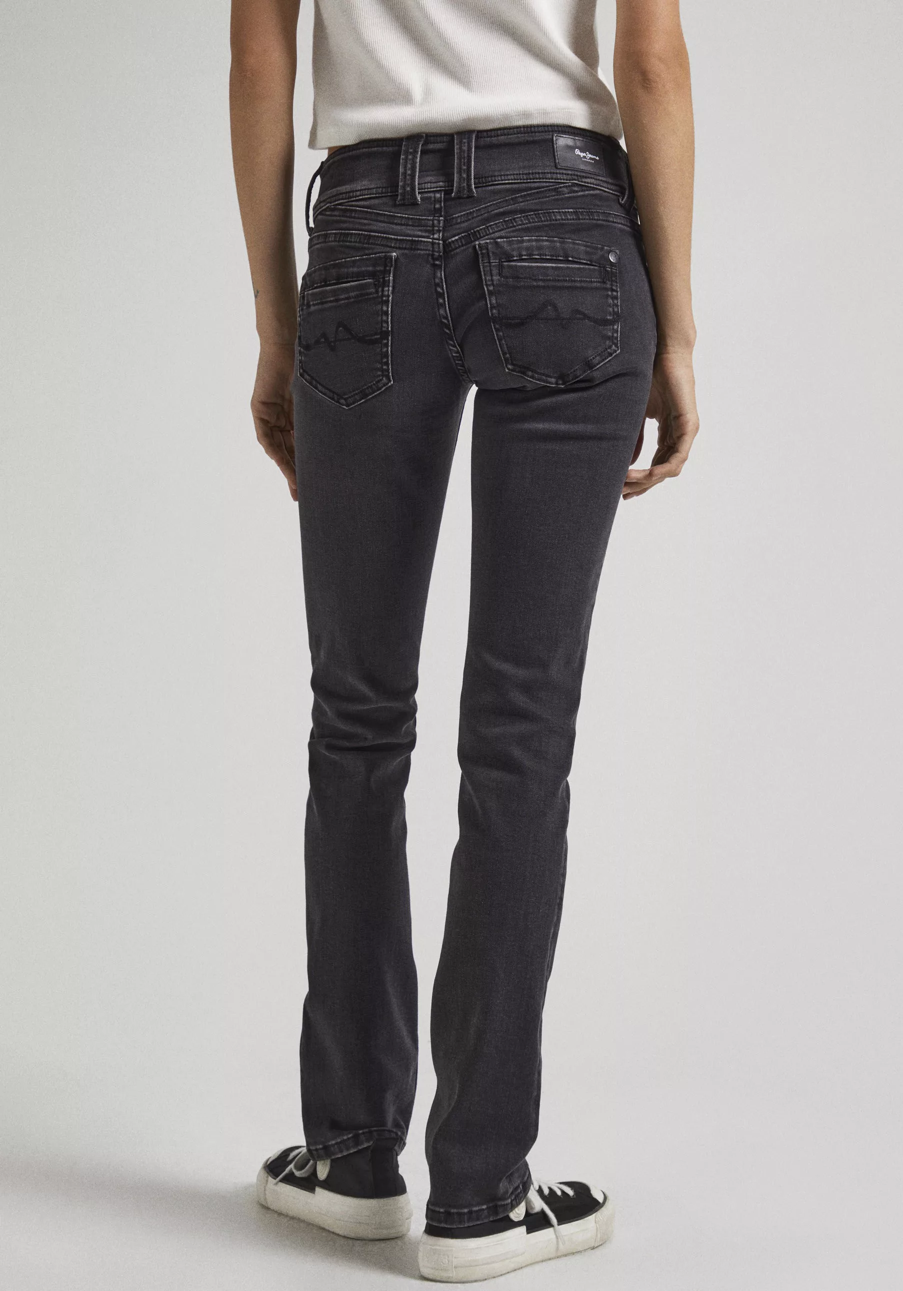 Pepe Jeans Damen Jeans GEN - Regular Fit - Schwarz - Black Denim günstig online kaufen