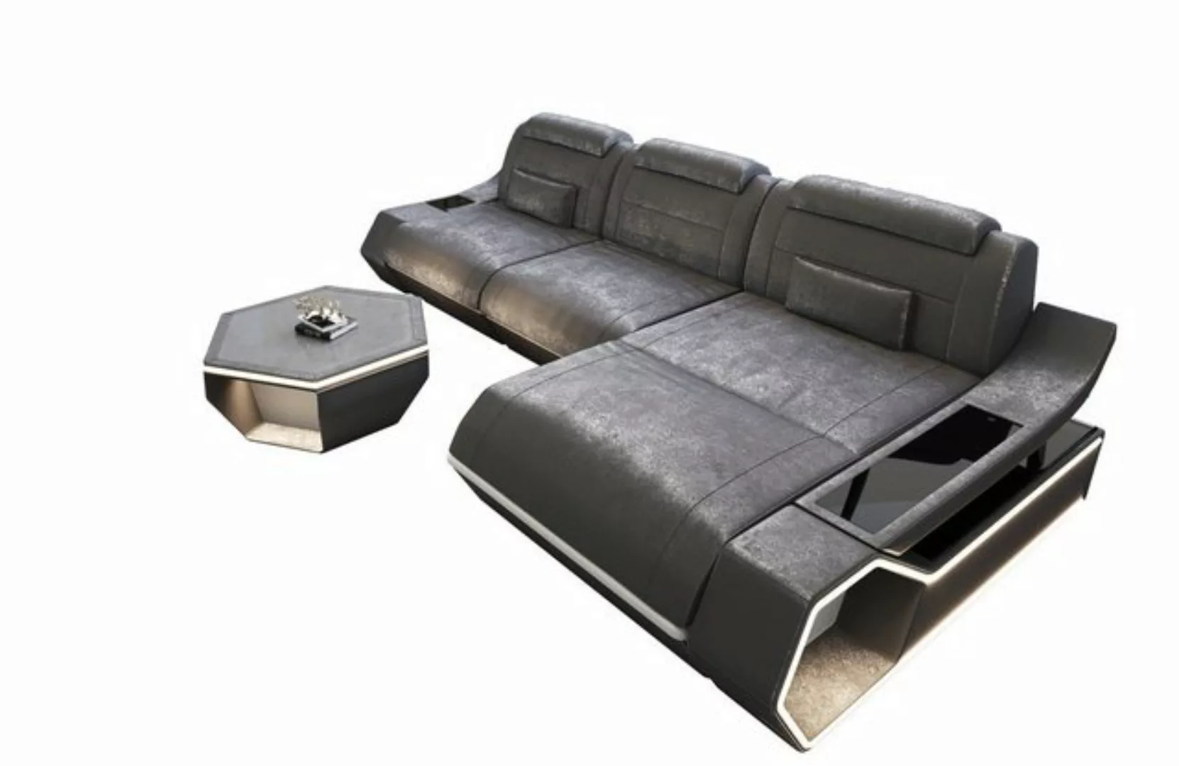 Sofa Dreams Ecksofa Polster Ecksofa Toscano L Form, LED Beleuchtung günstig online kaufen